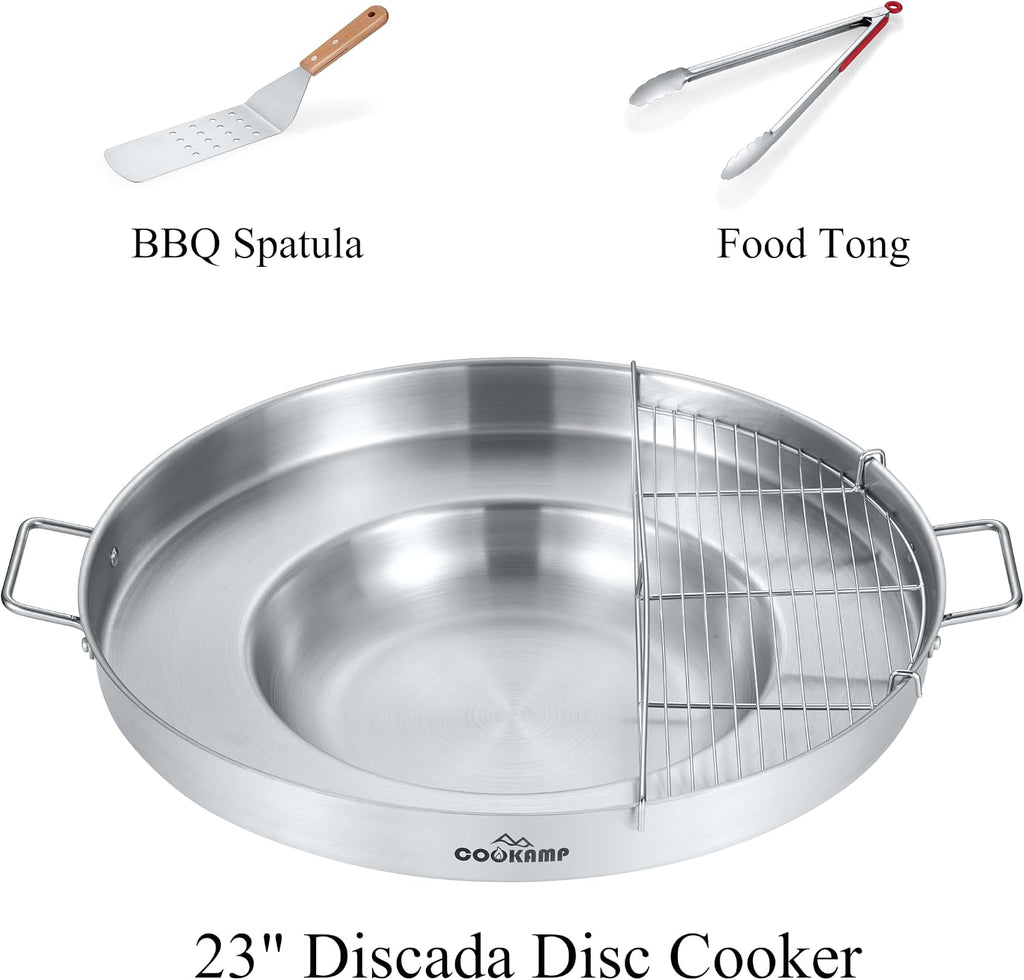 COOKAMP Propane Burner for Outdoor Cooking (Concave Comal Set)