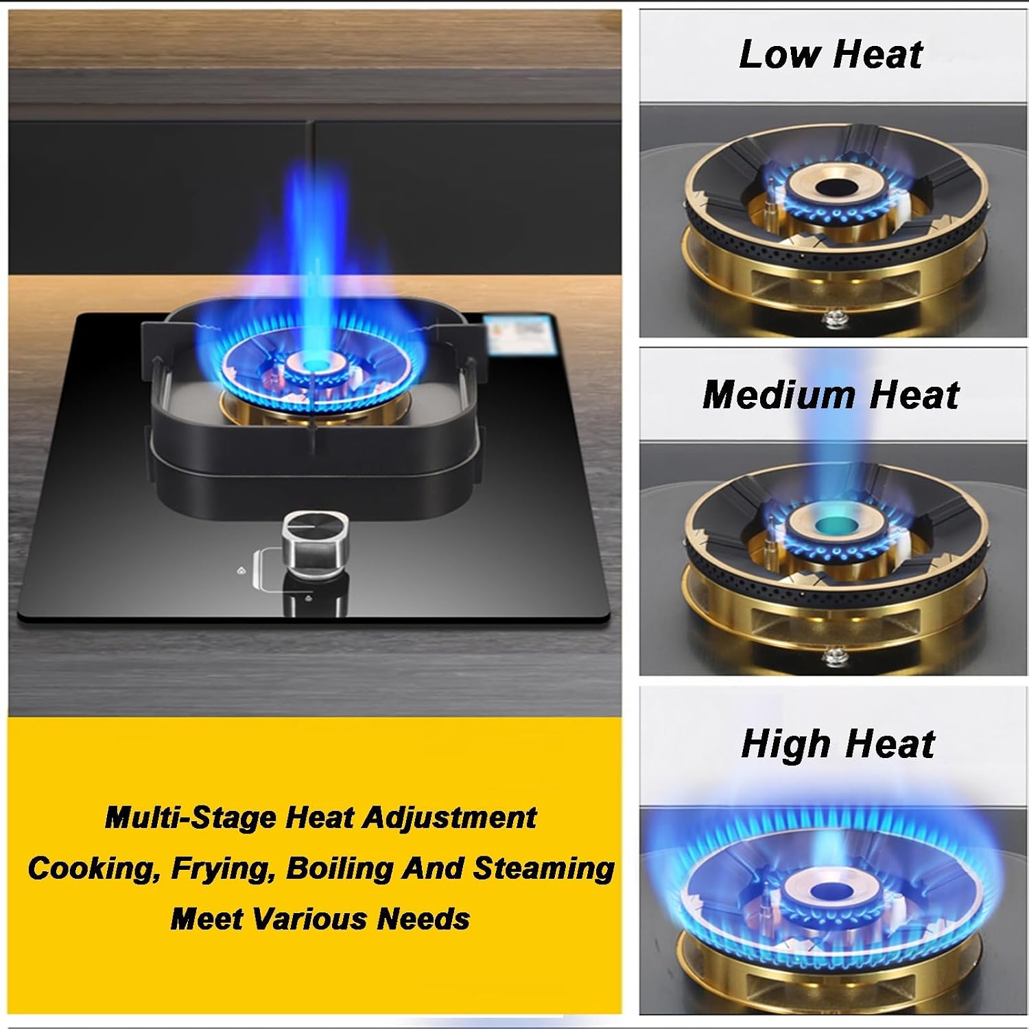 Gas Cooker,5.2kw Dual-Purpose Gas Stove,Single-Burner,Suitable For Food Stalls Family Restaurants(LPG)