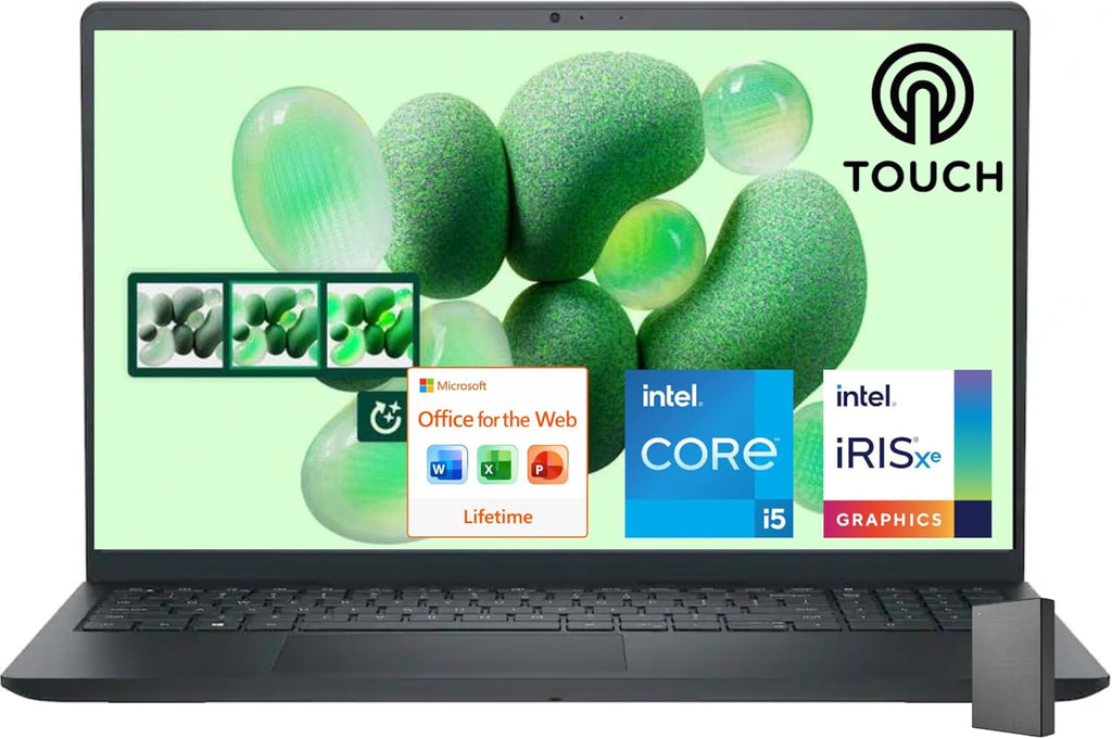 Dell Inspiron 15.6' FHD Touchscreen Business Laptop, 13th Gen Intel Core i5 (Beat i7-1250U), 32GB RAM, 1TB SSD, Win 11, Office 365 for Web, USB-C, no Mouse