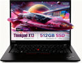 Lenovo ThinkPad X13 G1 Laptop, 13.3' HD Notebook, Intel i7-10510U, 8GB RAM, 512GB SSD, Windows 11 Pro (Renewed)