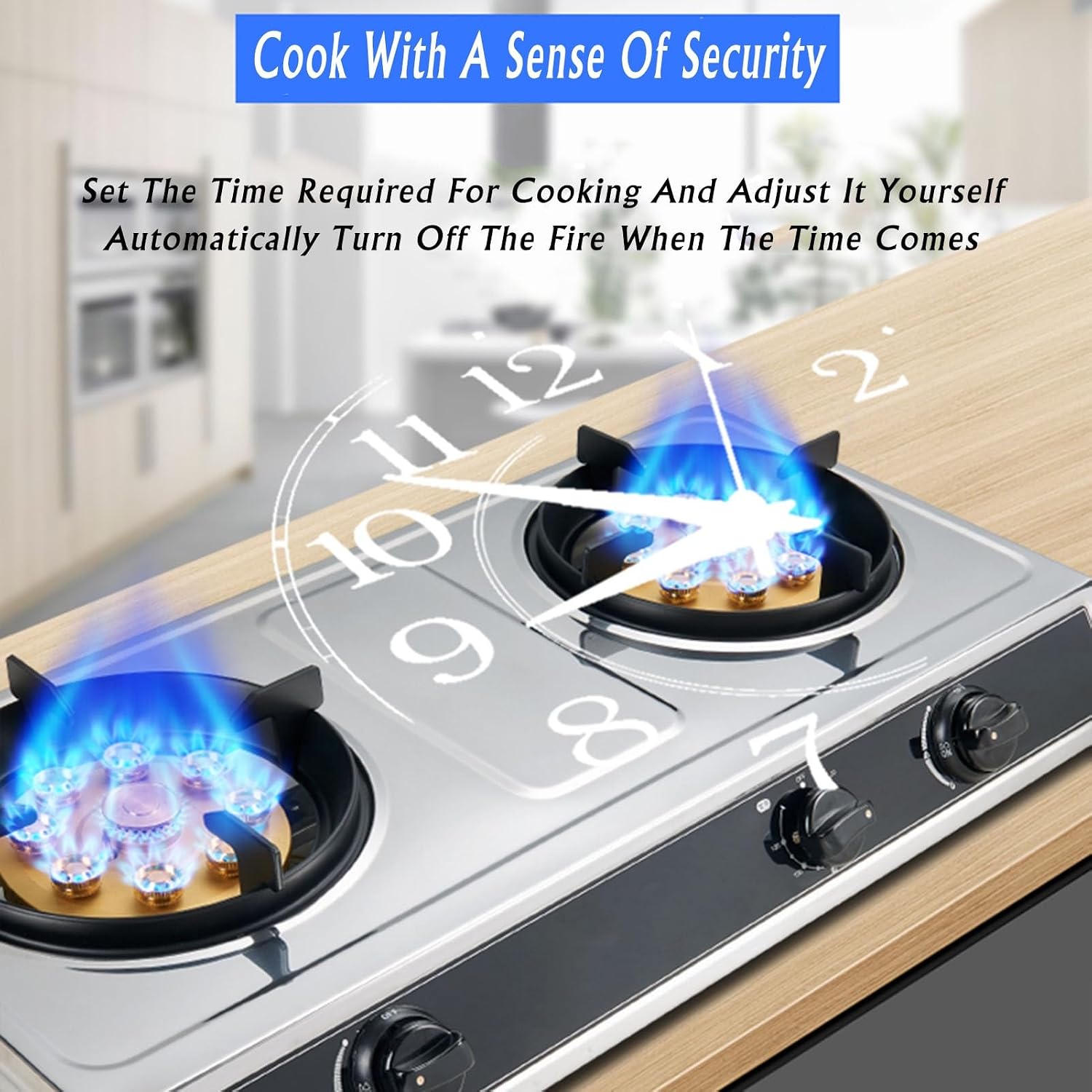 Propane Stove 2 Burners Portable Propane Stove,24566.4BTU High Power Stainless Steel Gas Cooktop for RV Apartment and Outdoor Kitchen (Color : NG, Size : Style 1)