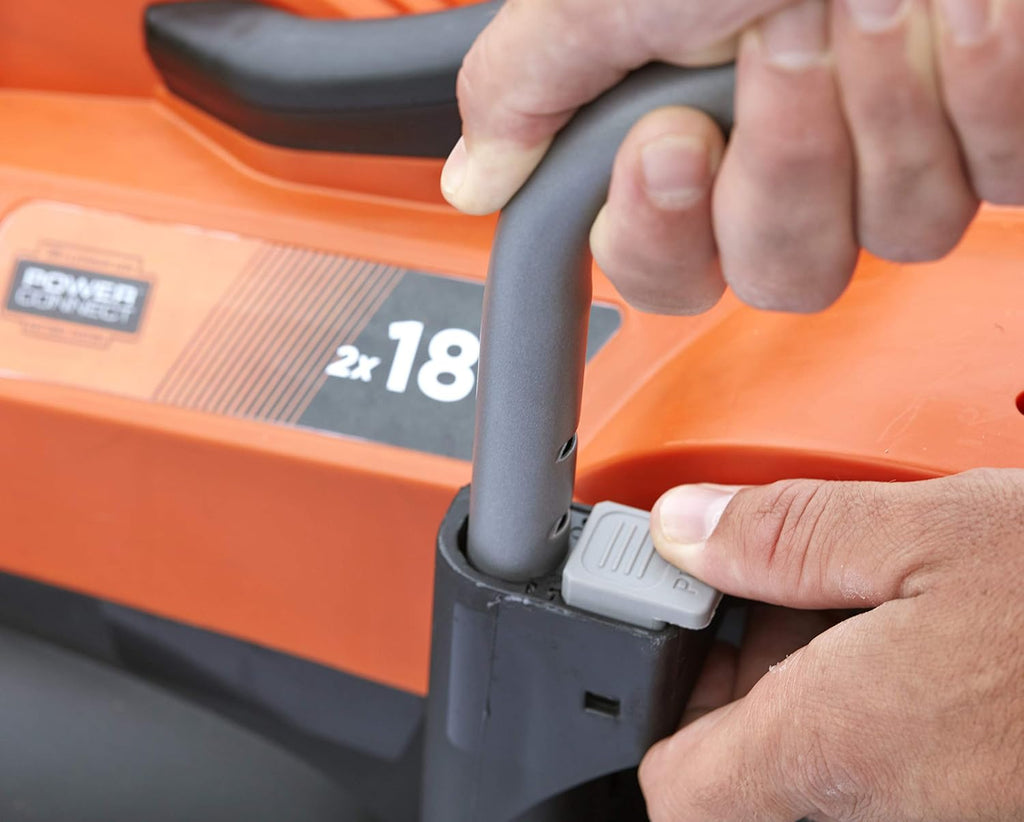 BLACK+DECKER 18 V Battery Lawn Mower (36 V with Two 18 V 2.5 Ah Batteries Supplied) - 33 cm Bull - Adjustable Cutting Height - Basket 35 Litres BCMW3318L2-QW