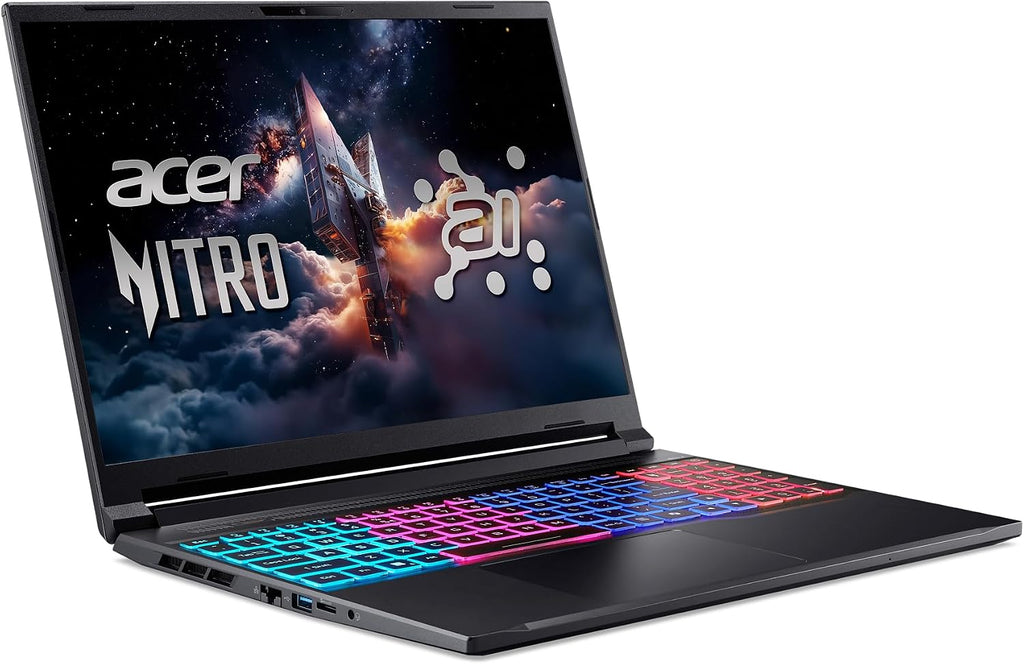acer Nitro V 16S 16' WUXGA IPS 180Hz Gaming Laptop|Intel Core 7 Processor 240H|NVIDIA GeForce RTX 5060|RGB Backlit|Black| 16GB RAM DDR5 | 2TB SSD | Windows 11 Home | Bundle with USB 3.0 Hub