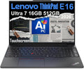 Lenovo ThinkPad E16 Gen 2 Business AI PC Laptop (16' FHD+ Touchscreen, Intel 12-Core Ultra 7 155U (> i7-1355U), 16GB DDR5 RAM, 512GB SSD), Backlit, Thunderbolt 4, Ethernet,1080p Webcam, Win 11 Pro