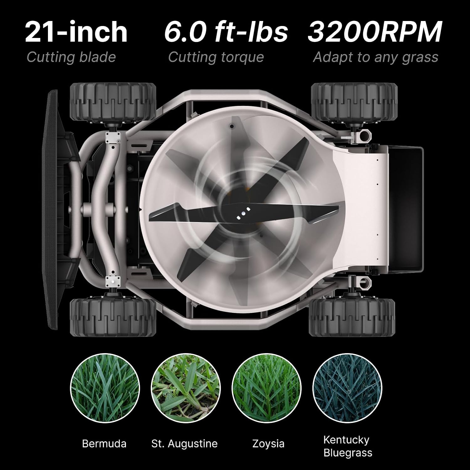Mowrator S1 4WD 18Ah Remote Control Lawn Mower with Wide Wheels, All-Season Yard Care, 85% (40°) Slope Climbing, with Leaf Shredding Vacuum, 21' Width, 1.5–4.3' Cutting Height, Up to 1.12 Acres