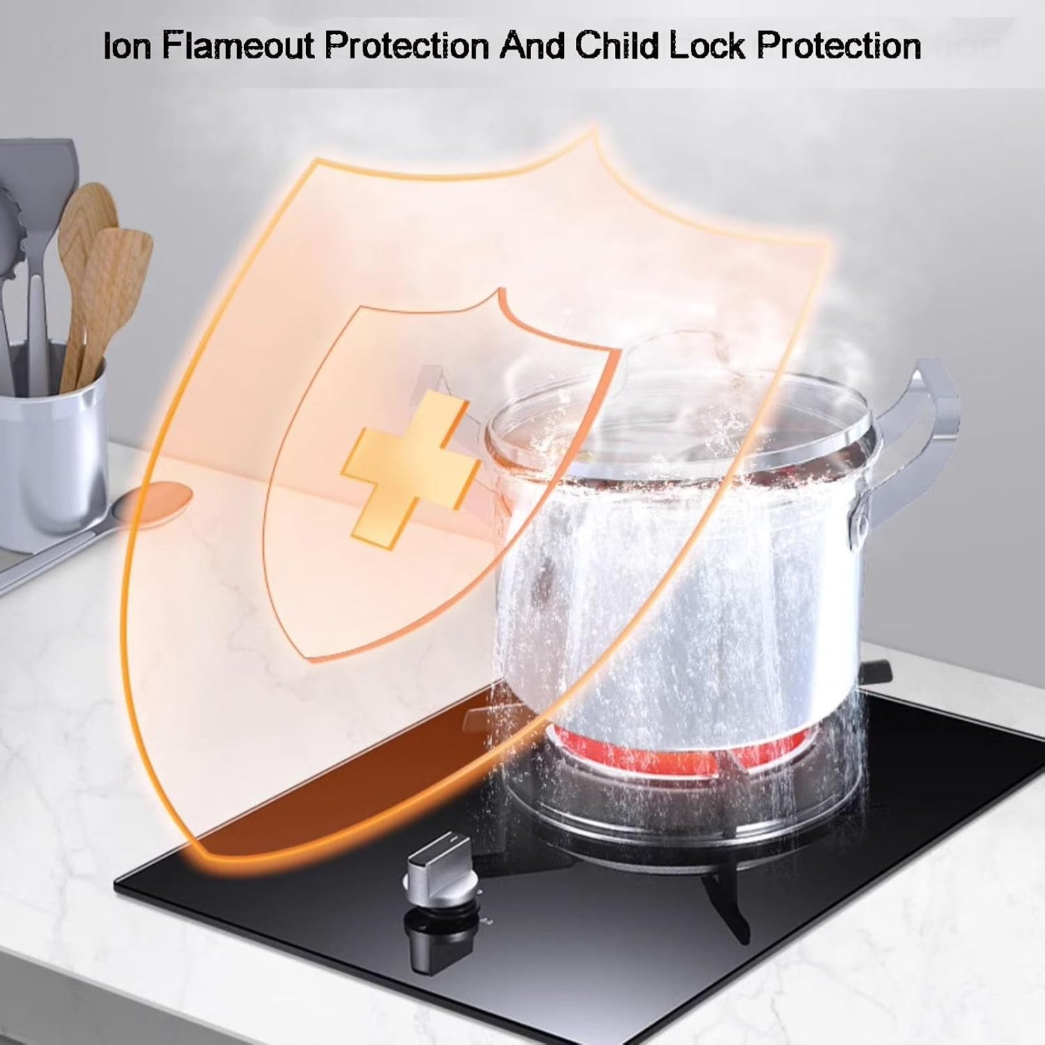 Single-Burner Gas Stove, Natural Gas/liquefied Gas Available, with Flameout Protection,for Tailgating, Seafood Boil,Home Brewing(LPG)