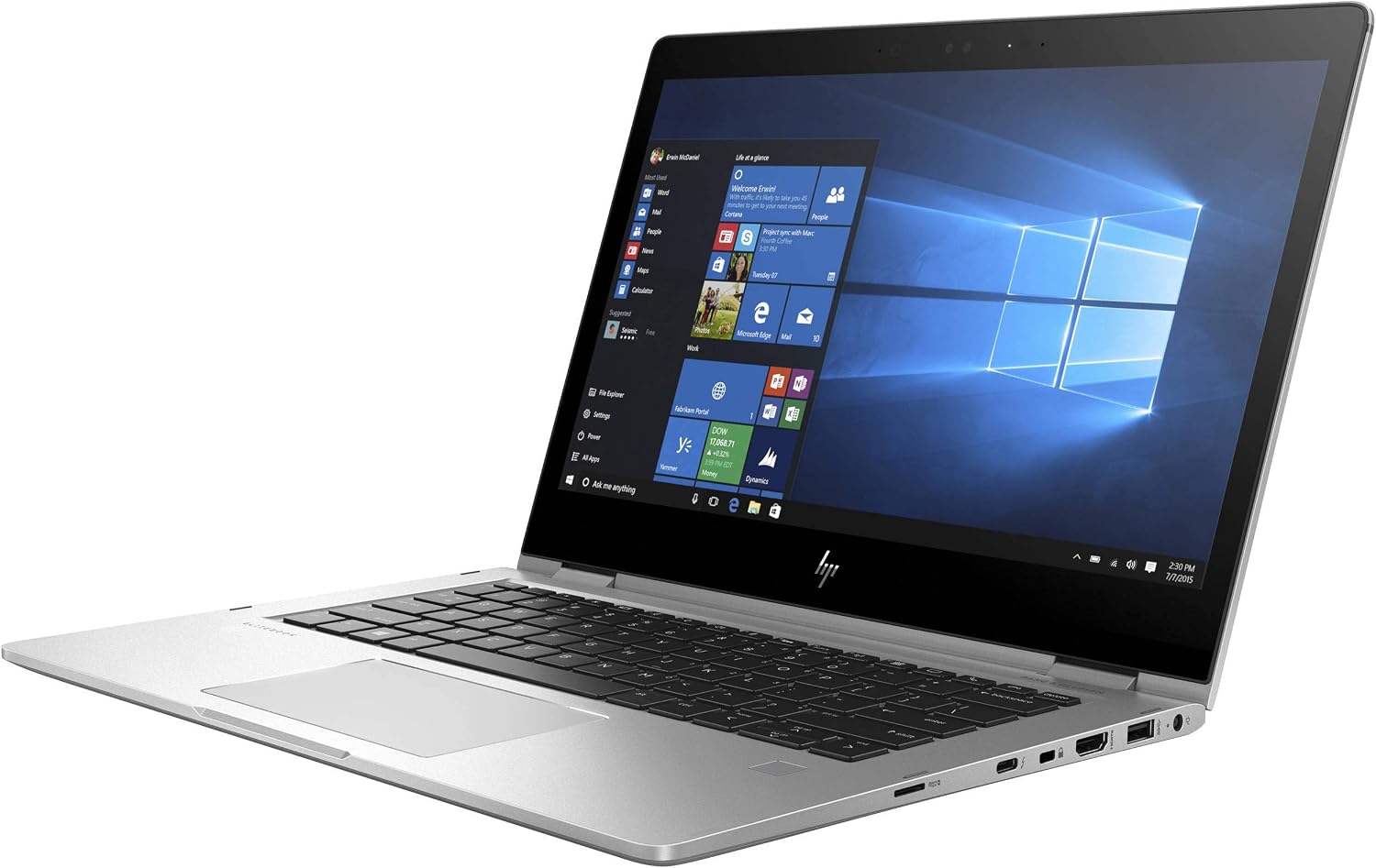 HP Elitebook X360 1030 G2 13.3' Flip Design Notebook, Windows, Intel Core i5 2.6 GHz, 8 GB RAM, 256 GB SSD , Silver (1BS97UT#ABA) (Renewed)