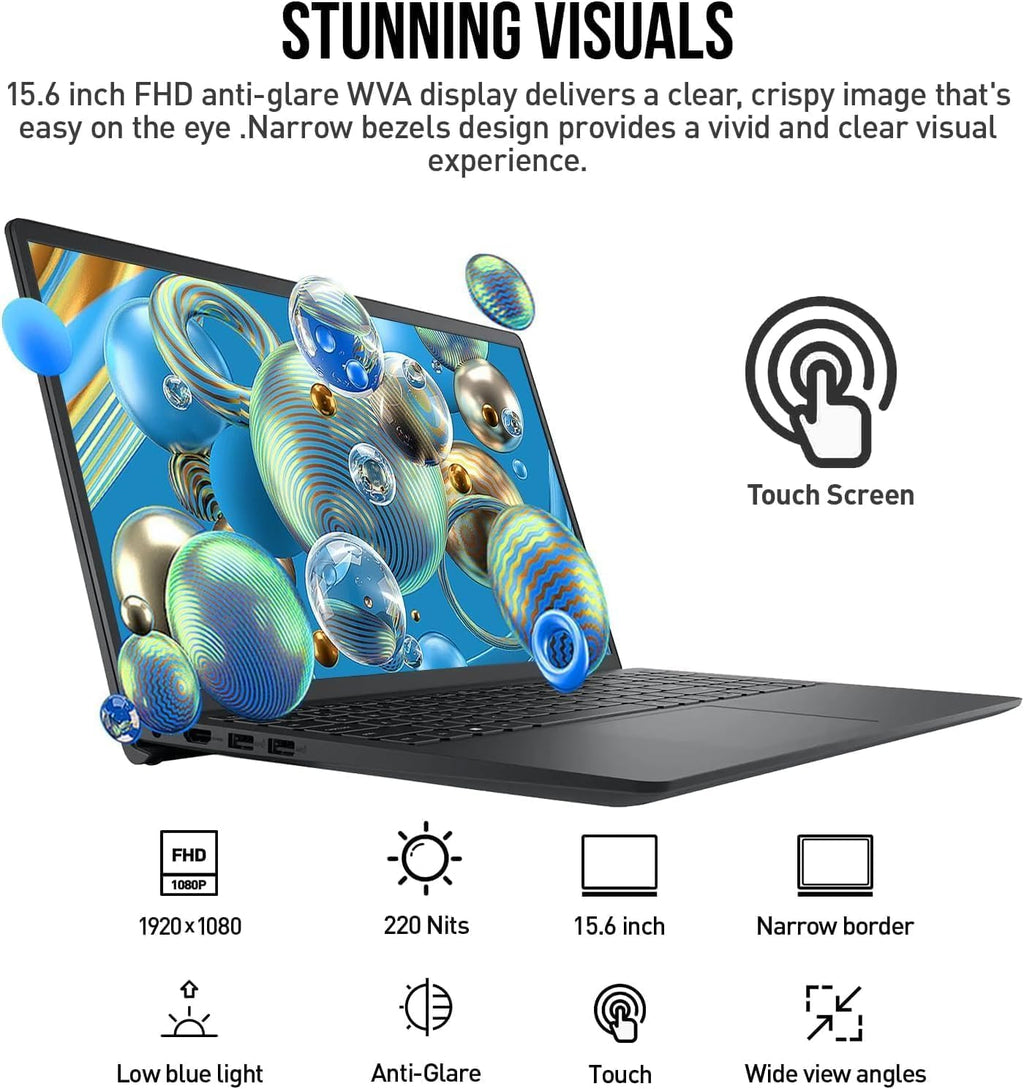 Dell Inspiron 15.6' FHD Touchscreen Laptop | 2026 Edition | Latest 13th Gen Intel Core i7-1355U (Up to 5.0GHz) | 16GB RAM | 1TB PCIe SSD | HDMI | USB-C | Windows 11 | Business and Fun Ready