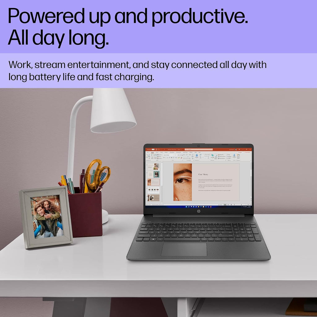 HP 15 inch Laptop, FHD Display, 12th Generation Intel Core i3-1215U, 8 GB RAM, 128 GB SSD, Intel UHD Graphics, Windows 11 Home in S Mode, 15-dy5599nr (2023)