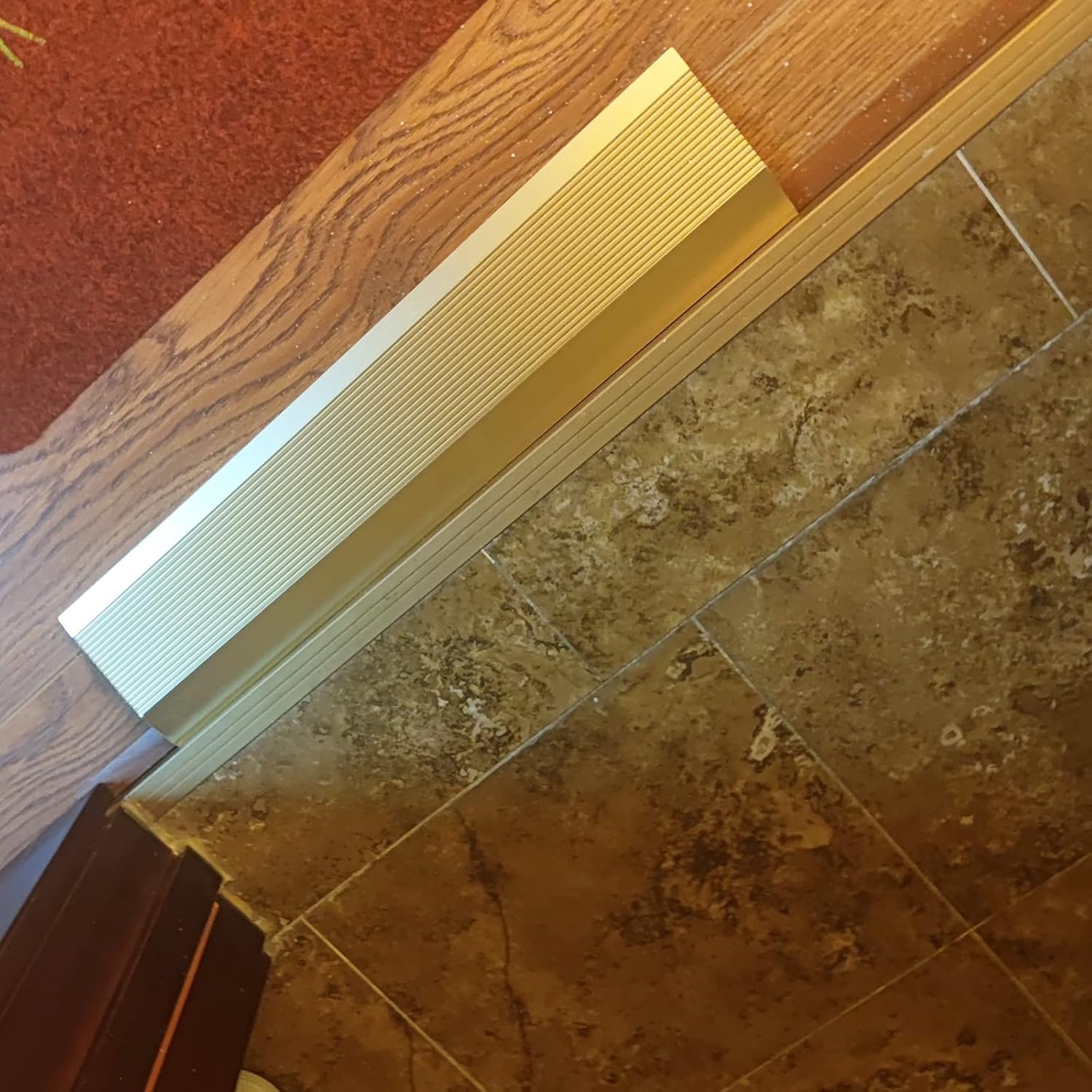 Doorway Uneven Floor Transition Strip, Floor Strips Between Rooms,4' 10cm Extra Wide Threshold Transition Ramps for Doors,Reducer/Edge Trim for Uneven Floor 10CM - L 120cm/47in