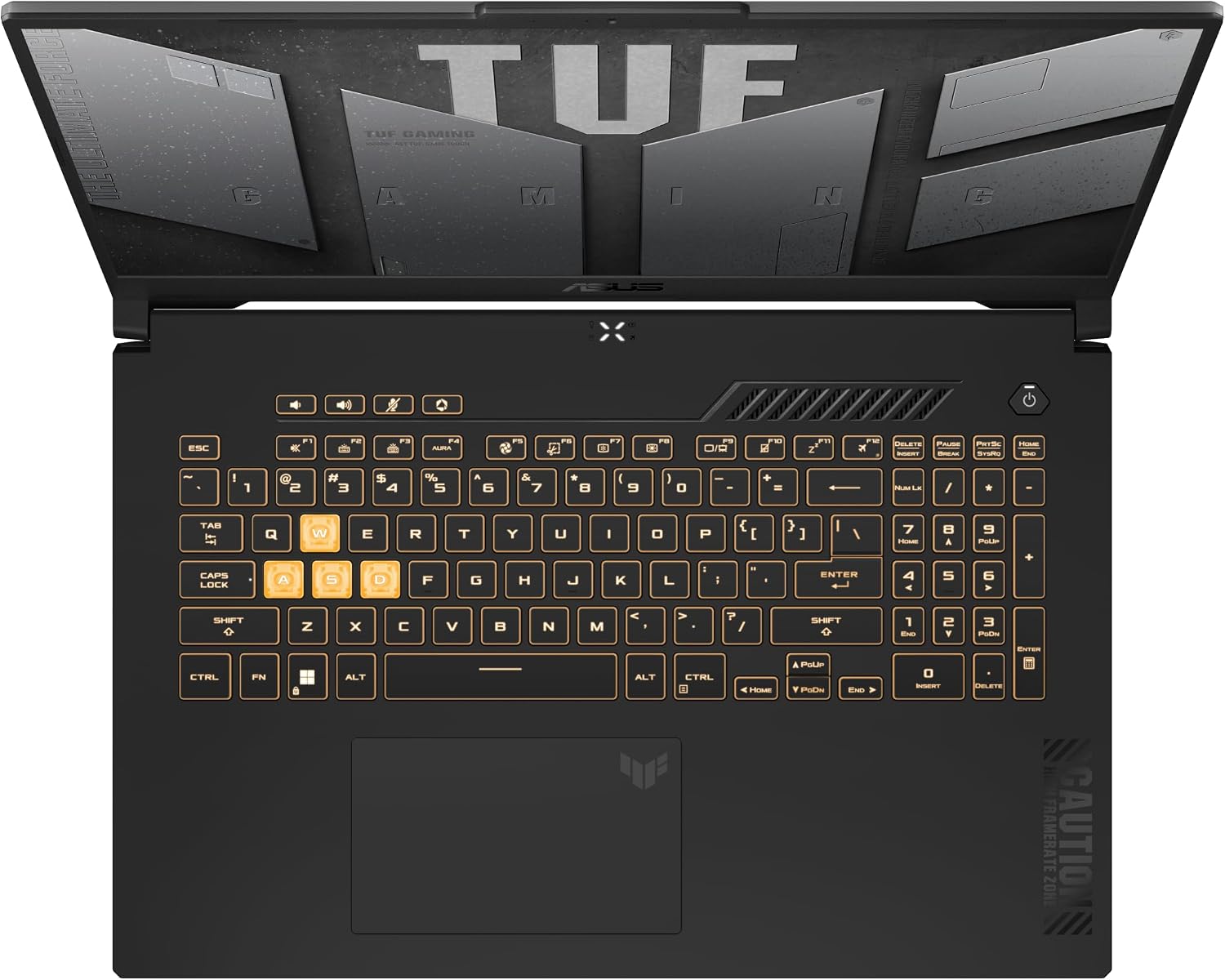 ASUS TUF F17 Gaming Laptop, 17.3 WQHD 2K 240Hz Display, NVIDIA RTX 4070, Intel i7-13620H(Up to 4.9GHz), 64 GB DDR5, 1 TB SSD, Windows 11 Pro, Office Pro Lifetime, FX707VI-NS74