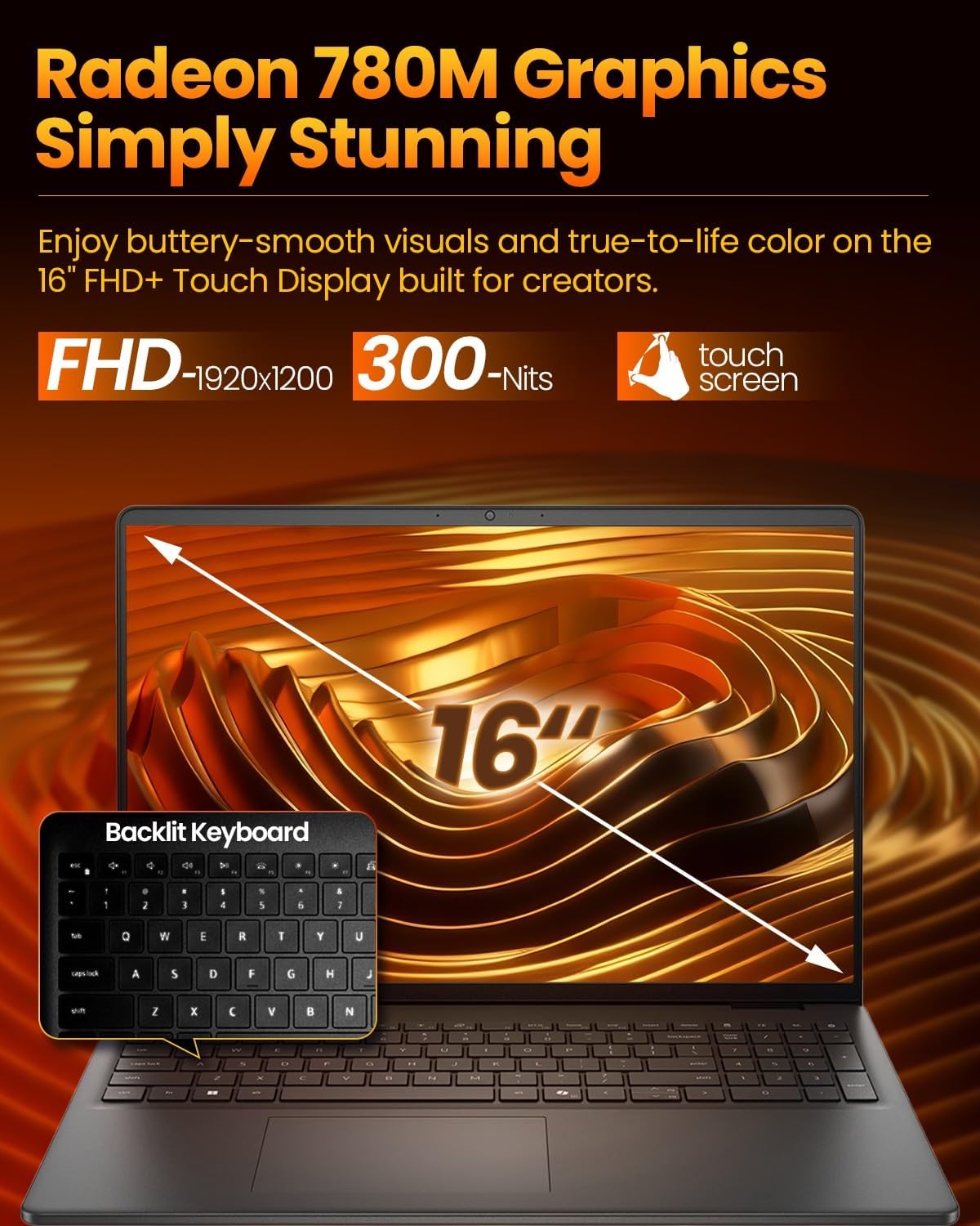 Dell 16-inch Touchscreen Business Laptop - AMD Ryzen 7 250(Beat Core 7 150U)| 16 Tops NPU | AI Copilot Key | 16' FHD+ Display |Backlit KB|Win 11 Pro|Carbon Black(32GB DDR5 | 2TB SSD)