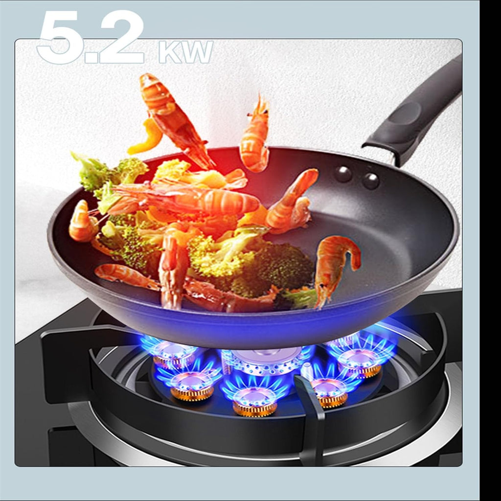 Indoor Gas Stove, NG/LPG Single Burner 5.2kw,Thermocouple Flameout Protection Device Portable Single Stove,for Home(LPG)