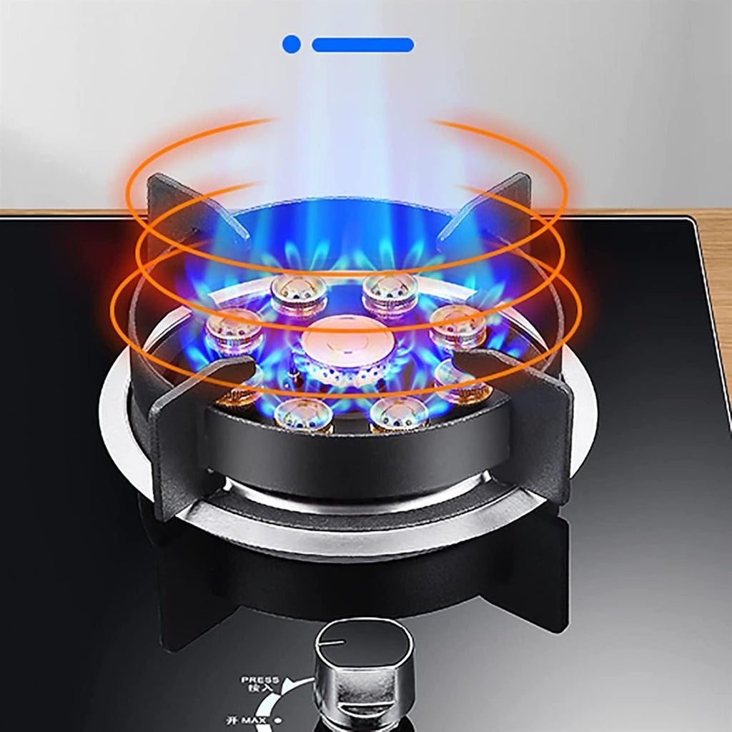 Gas Stove 33CM, 1 Burner Gas Stove, NG/LPG Convertible Gas Stove Cooktop, Black Tempered Glass Top Cooking With Flameout Protection, Suitable For Home Kitchen (Color : A, Size : NG)