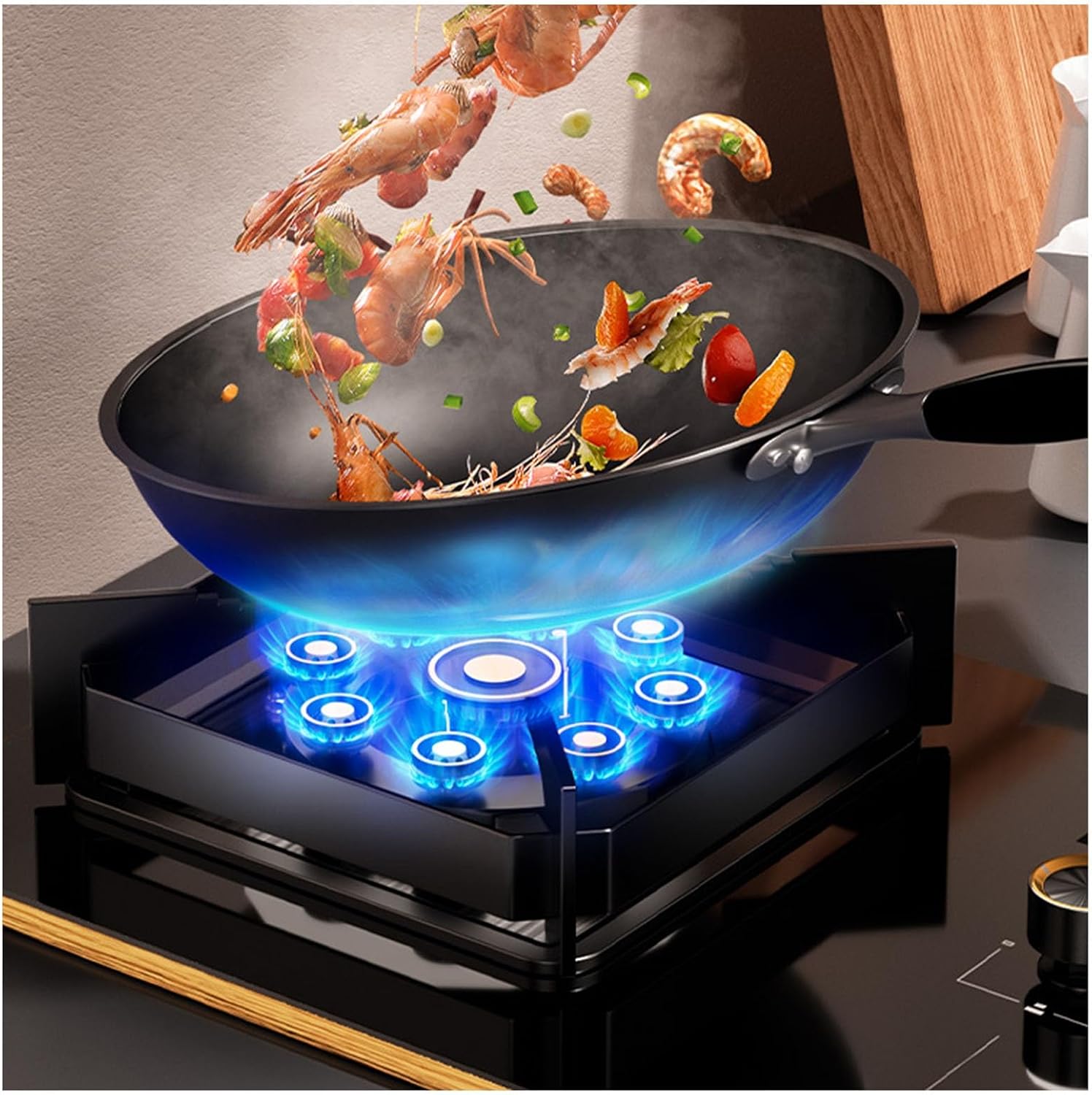 Propane Gas Stove,Desktop Propane Gas Stove,Tempered Glass Single Burner Propane Stove,Max 17742.4BTU Suitable for Apartments, Kitchens and More (Color : Black, Size : LPG)