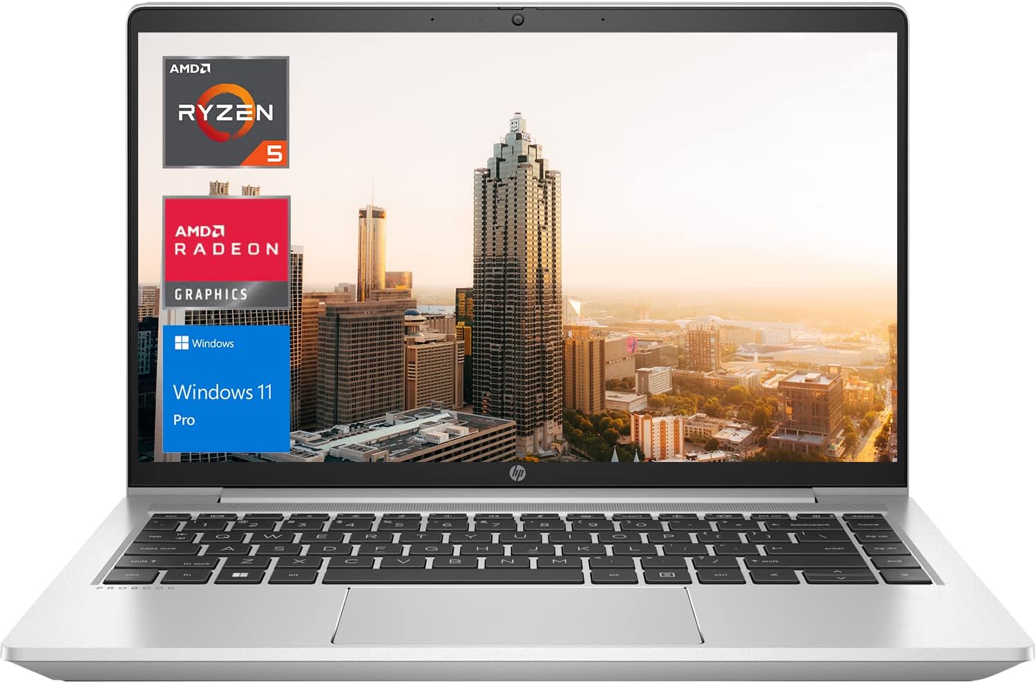 HP ProBook 445 G9 Business Laptop, 14' FHD Non-Touch Display, AMD Ryzen 5 5625U Processor, 32GB RAM, 512GB SSD, IR Camera, Backlit Keyboard, Wi-Fi 6, RJ-45, HDMI, Windows 11 Pro, Silver