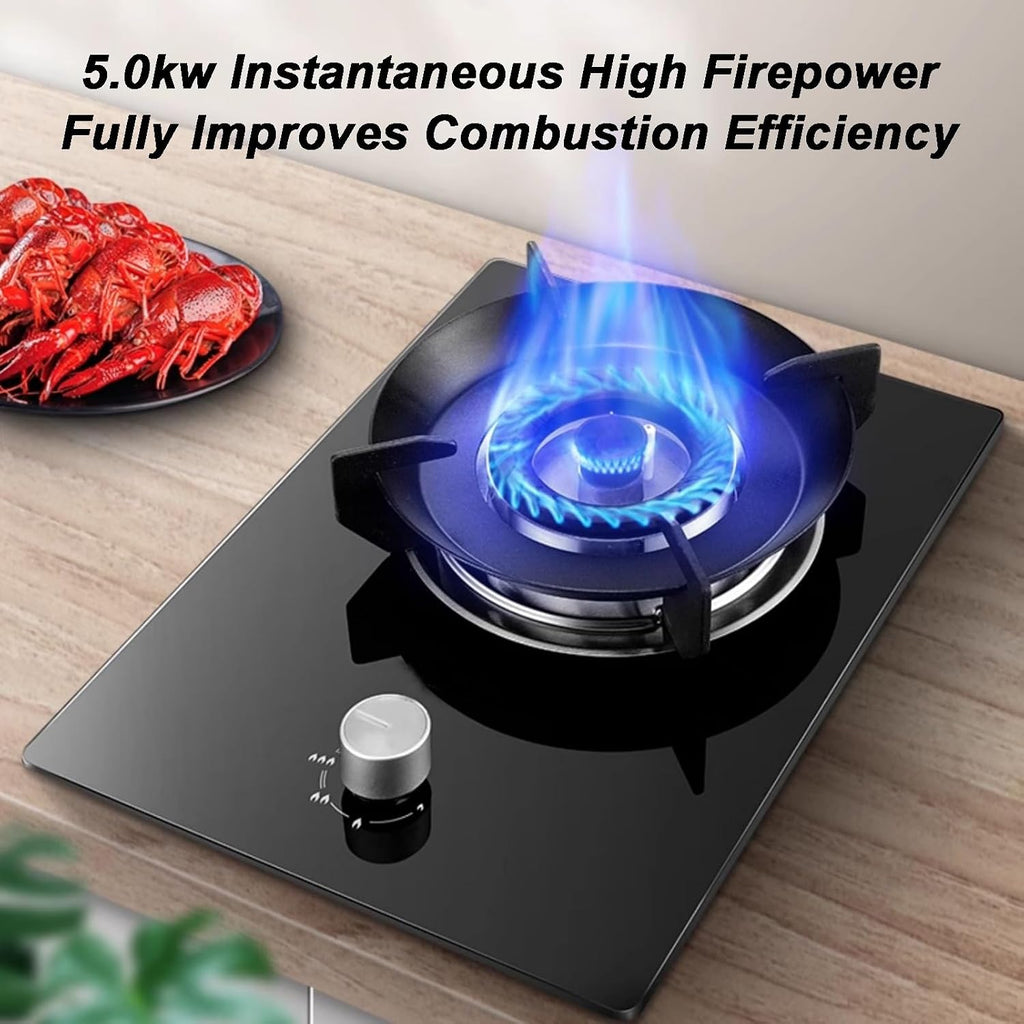 Gas Cooker,5kW Single-Burner Gas Stove,LPG and NG Dual-Purpose,Suitable for Camping Restaurants Home Use(LPG)