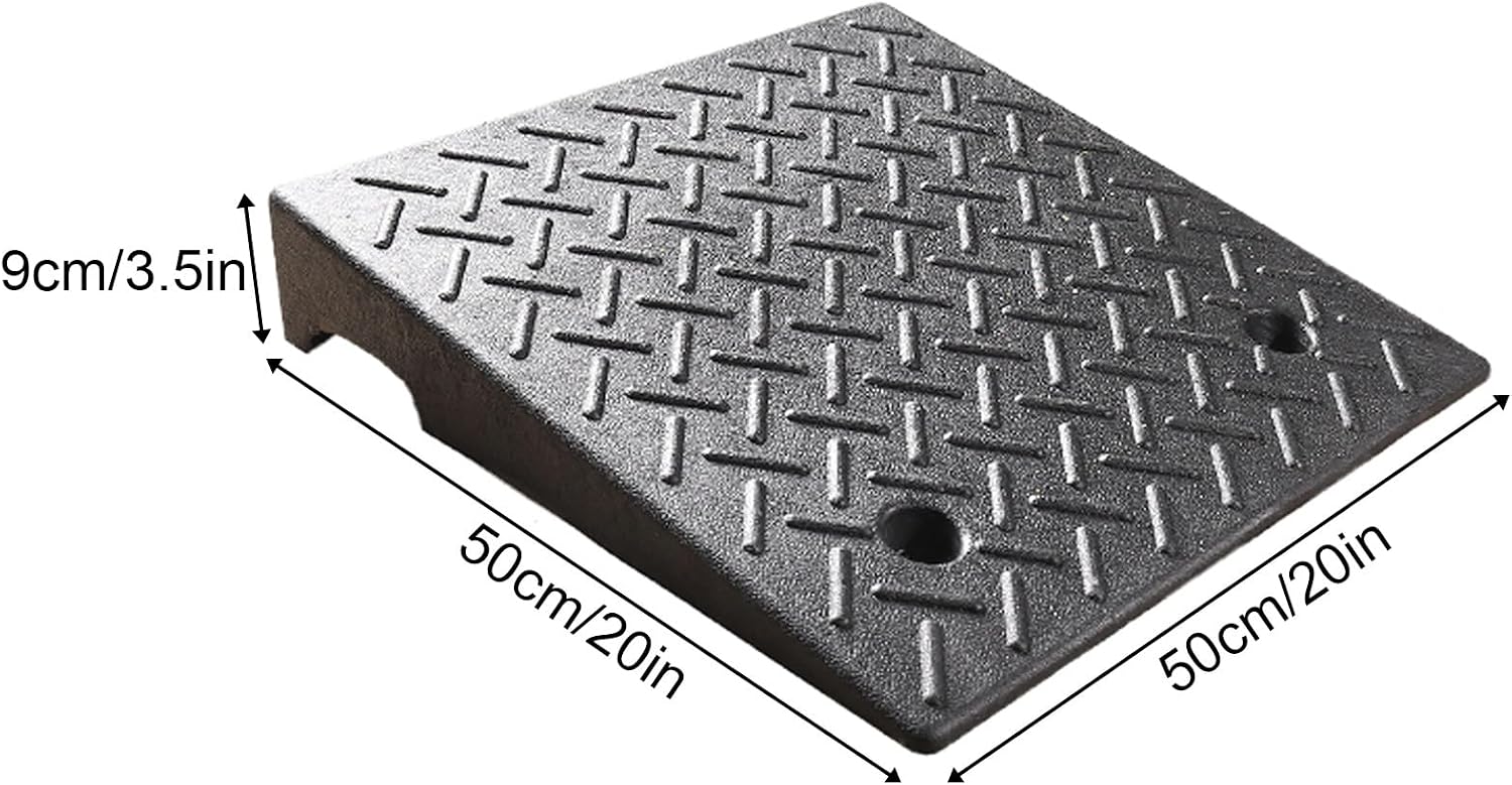 Portable Curb Ramp, Multiple, Threshold Ramp for Home, Sidewalk, Bikes, Motorcycles, Wheelchairs, Good Load-Bearing(50 * 50 * 9cm/20 * 20 * 3.5in)