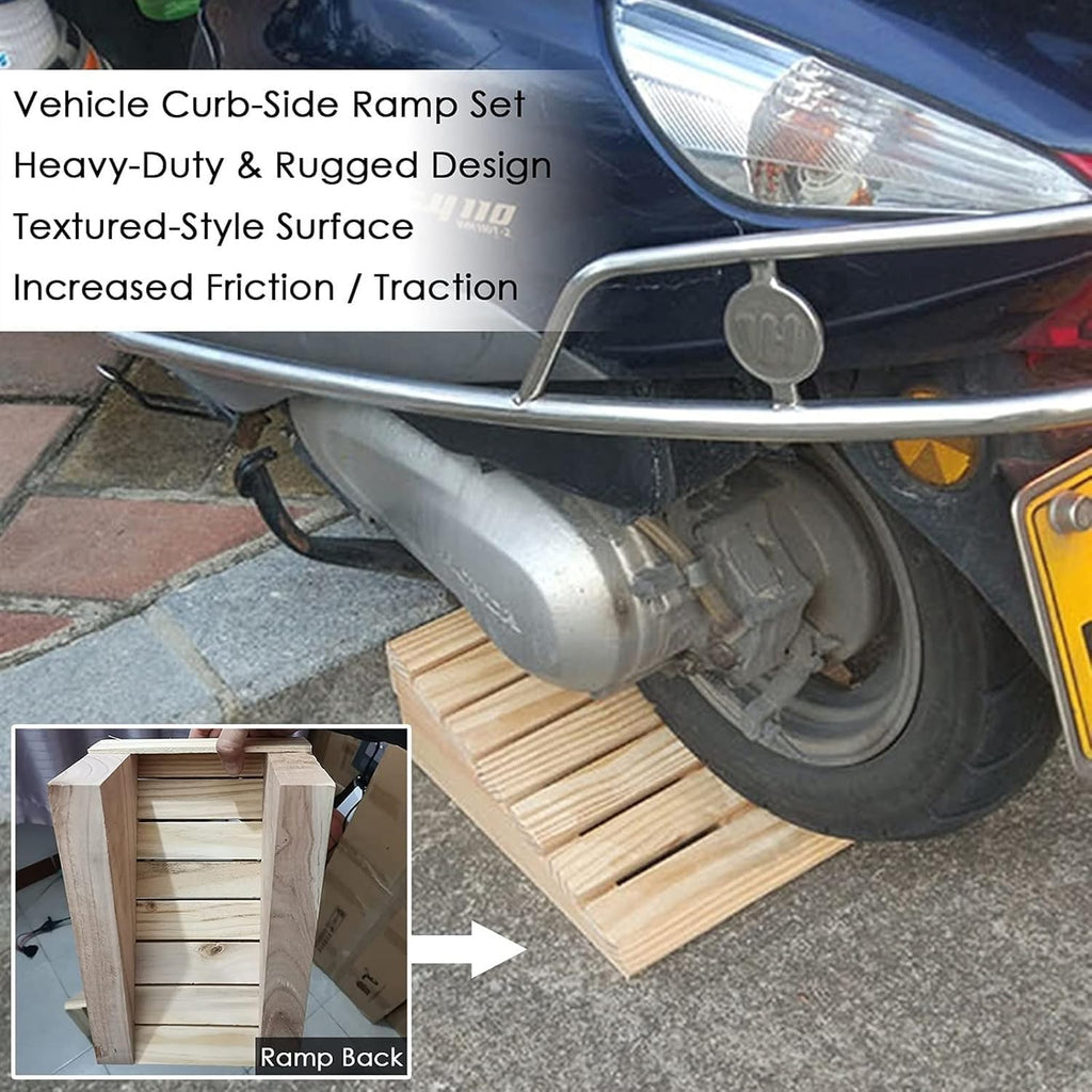 Threshold Solid Wood ramps, for Vehicle ramps, Wheelchair ramps, Threshold ramps, Portable Mobile Non-Slip ramps(30.8 * 30 * 9Cm/12.1 * 11.8 * 3.5In)