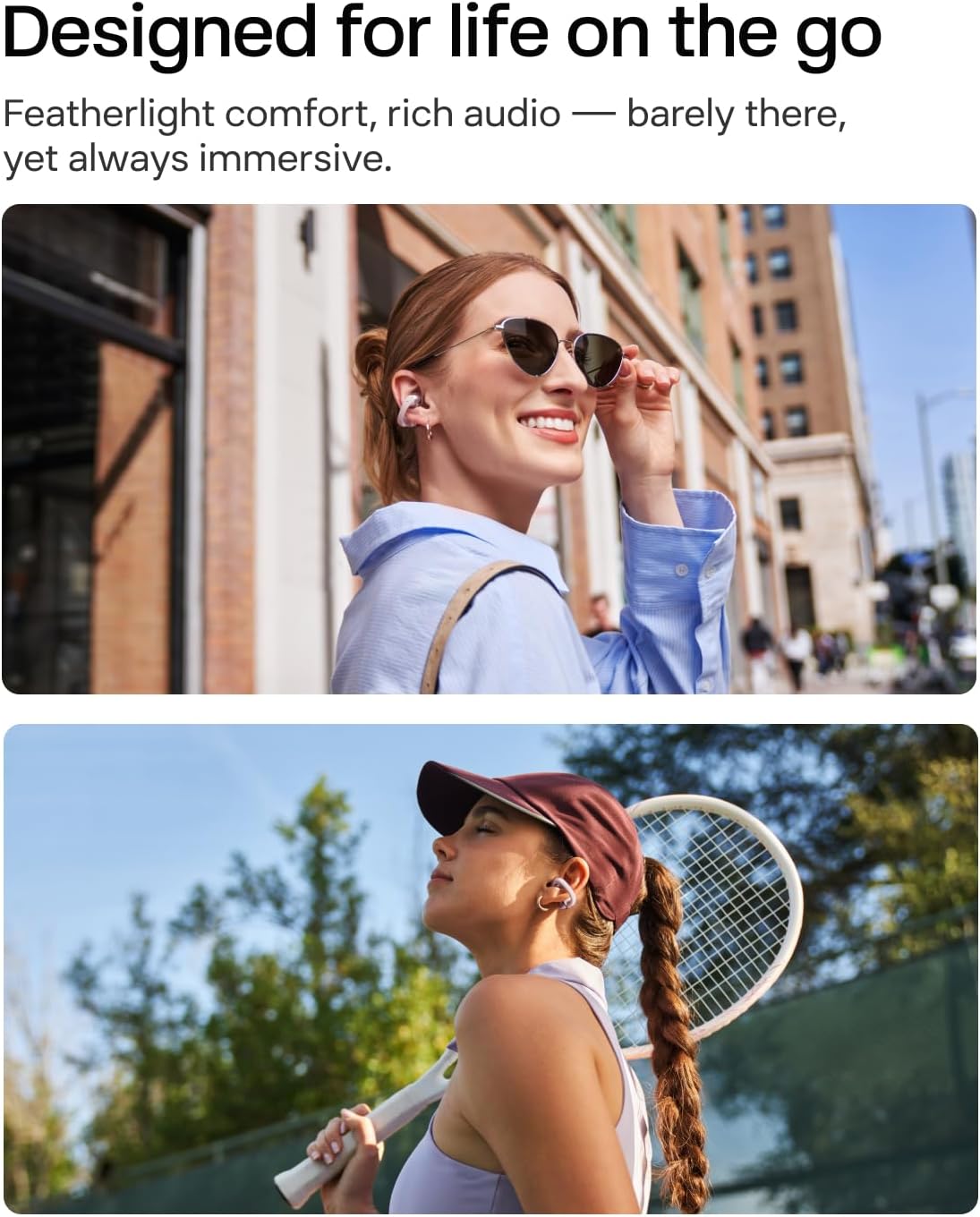 SHOKZ OpenDots ONE-Open-Ear Headphones, Clip-On Earbuds-Wireless Bluetooth Earbuds with Microphone-Secure, Lightweight, Comfort-Premium Dolby Audio-Water Resistant-Fast Charging-Up to 40 hrs Playtime
