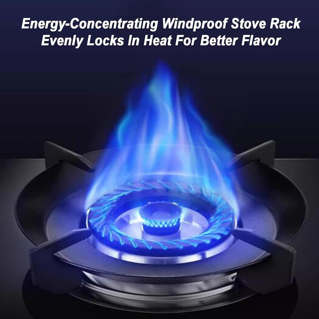 Gas Stove 1 Burner,5KW Rotary Fire,Black Tempered Glass Cast Iron Pot Support,Natural Gas/liquefied Gas Conversion Stove,with Flameout Protection(LPG)