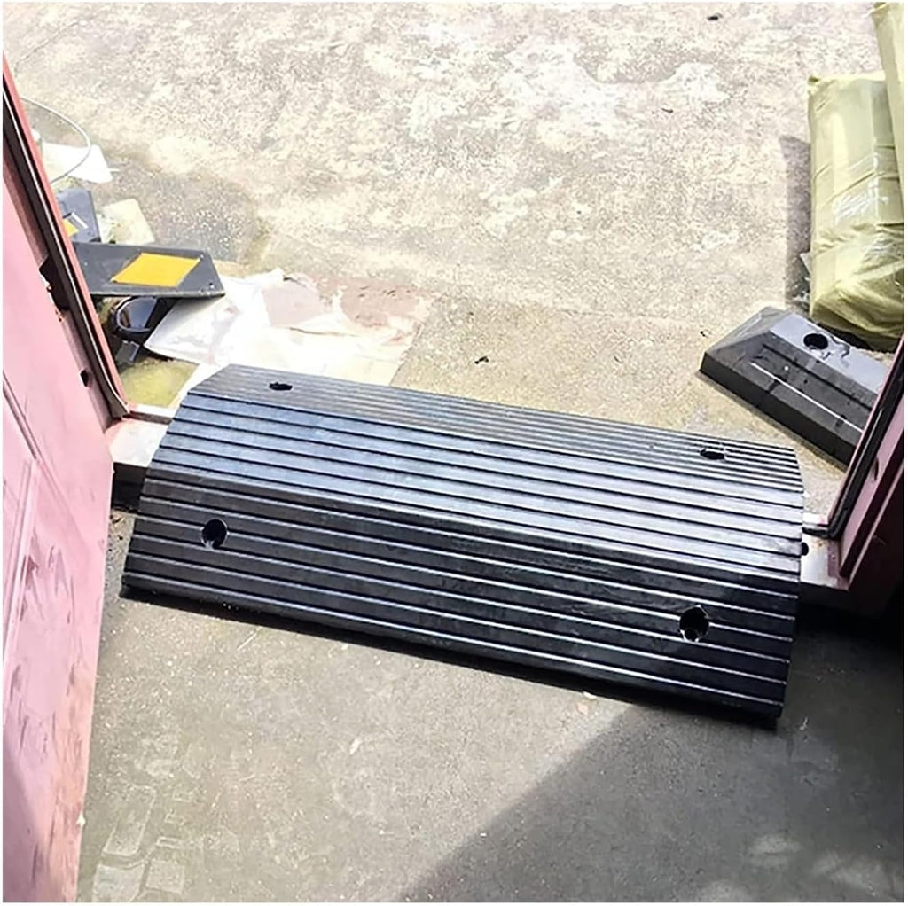 Wheelchair Ramp for Doors | Rubber Deck Threshold with Support Frame/Non-slip 2-3 Inch Ramp for Home/Supermarket/Factory/Warehouses/Schools