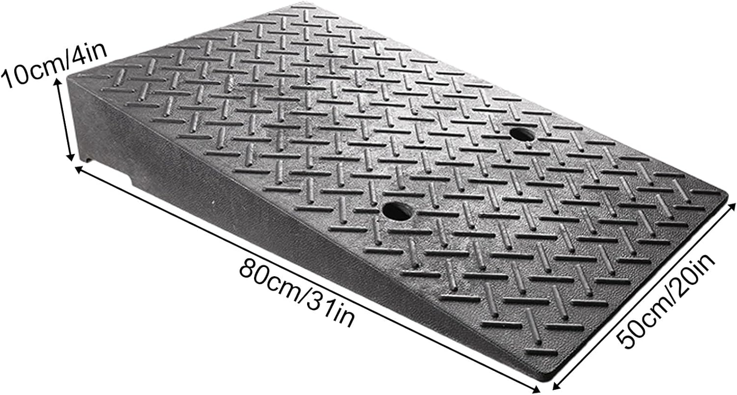 Portable Curb Ramp, Multiple, Threshold Ramp for Home, Sidewalk, Bikes, Motorcycles, Wheelchairs, Good Load-Bearing(50 * 80 * 10cm/20 * 31 * 4in)