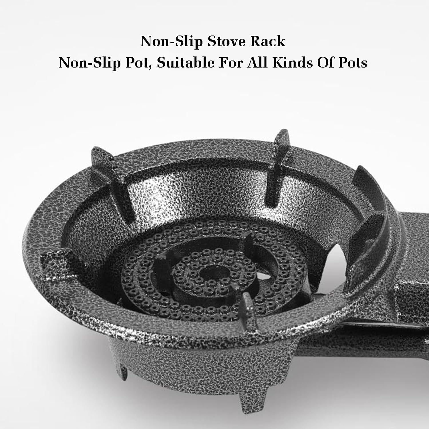 Portable Gas Stove with 1 Burner,7.0KW Camping Gas Cooker,Cast Iron Pot Rack,with Flameout Protection,for Natural Gas/liquefied Petroleum Gas(LPG)
