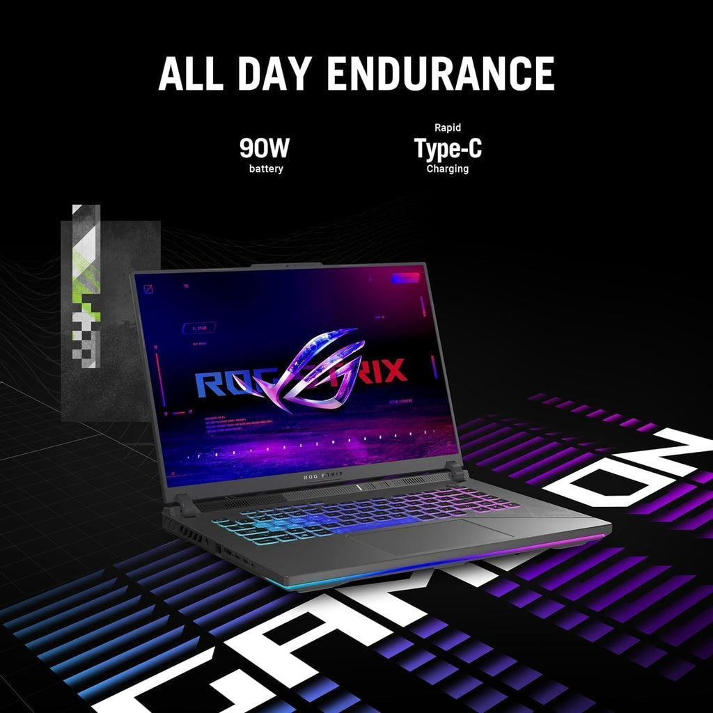 ASUS ROG Strix G16 Gaming Laptop, NVIDIA RTX 5070 Ti(12GB GDDR7), AMD Ryzen 9 8940HX (16 Cores, 32 Threads), 16' WUXGA FHD 165Hz 3ms Display, 32GB DDR5, 1TB PCIe 4.0 SSD, Windows 11 Pro, Accessories