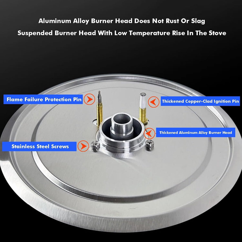 Single Burner Gas Stove,5.2kW Tempered Glass Auto Ignition,LPG/NG Cooktop,with Flameout Protection,for Camping RV Home Outdoor(LPG)