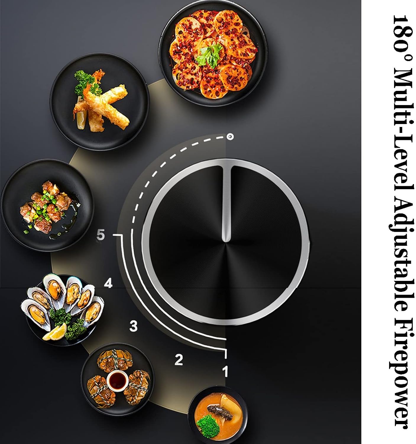 Propane Stove,2 Burners Portable Propane Stove,tempered Glass Gas Cooktop,Maximum 17742.4BTU for Food Trucks and Family Restaurants (Color : LPG, Size : Style 1)