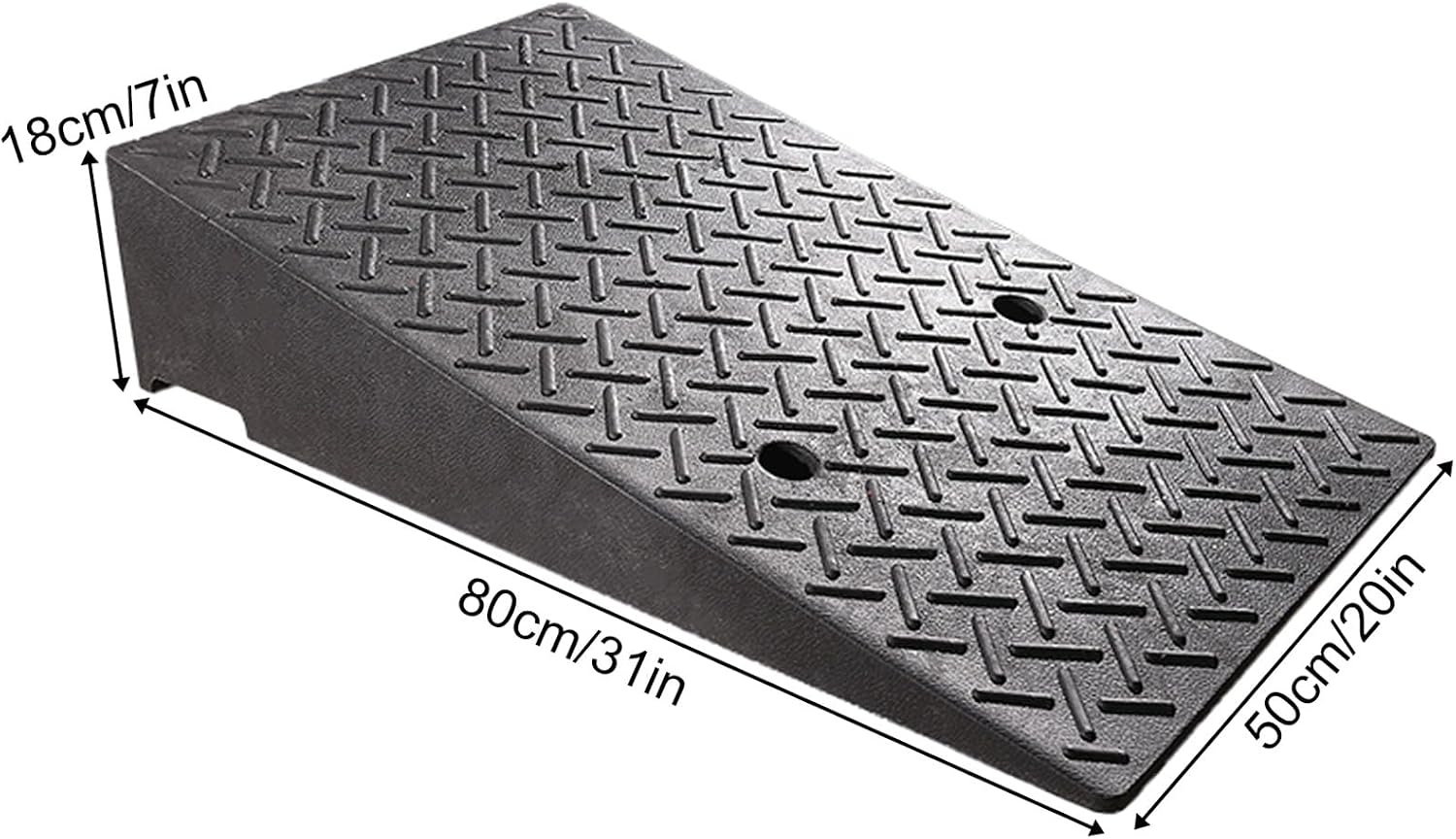 Portable Curb Ramp, Multiple, Threshold Ramp for Home, Sidewalk, Bikes, Motorcycles, Wheelchairs, Good Load-Bearing(50 * 80 * 18cm/20 * 31 * 7in)