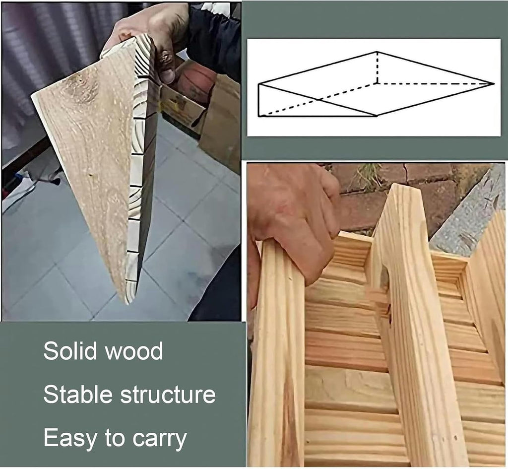 Wheelchair Ramp, Non-Slip Wooden Handicap Ramp, Portable Entry Ramps Door Threshold Ramps Wheel Chair Ramp for Home Steps, Scooter, Car, Doorways, Curbs, Stairs