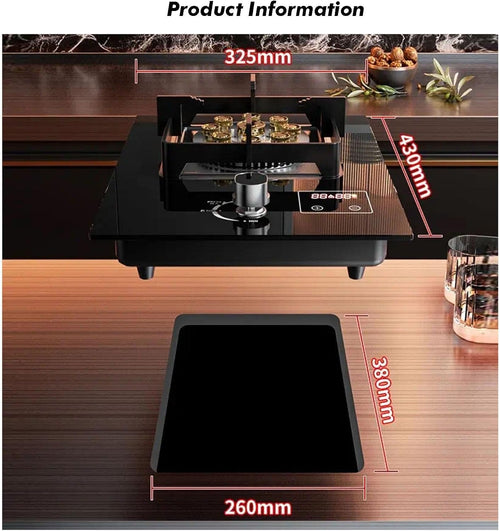 1 Burner Propane Stove,Portable Gas Stove,Max 17742.4BTU Tempered Glass with Pulse Electronic Ignition for Indoor Kitchen and Apartment (Color : LPG)