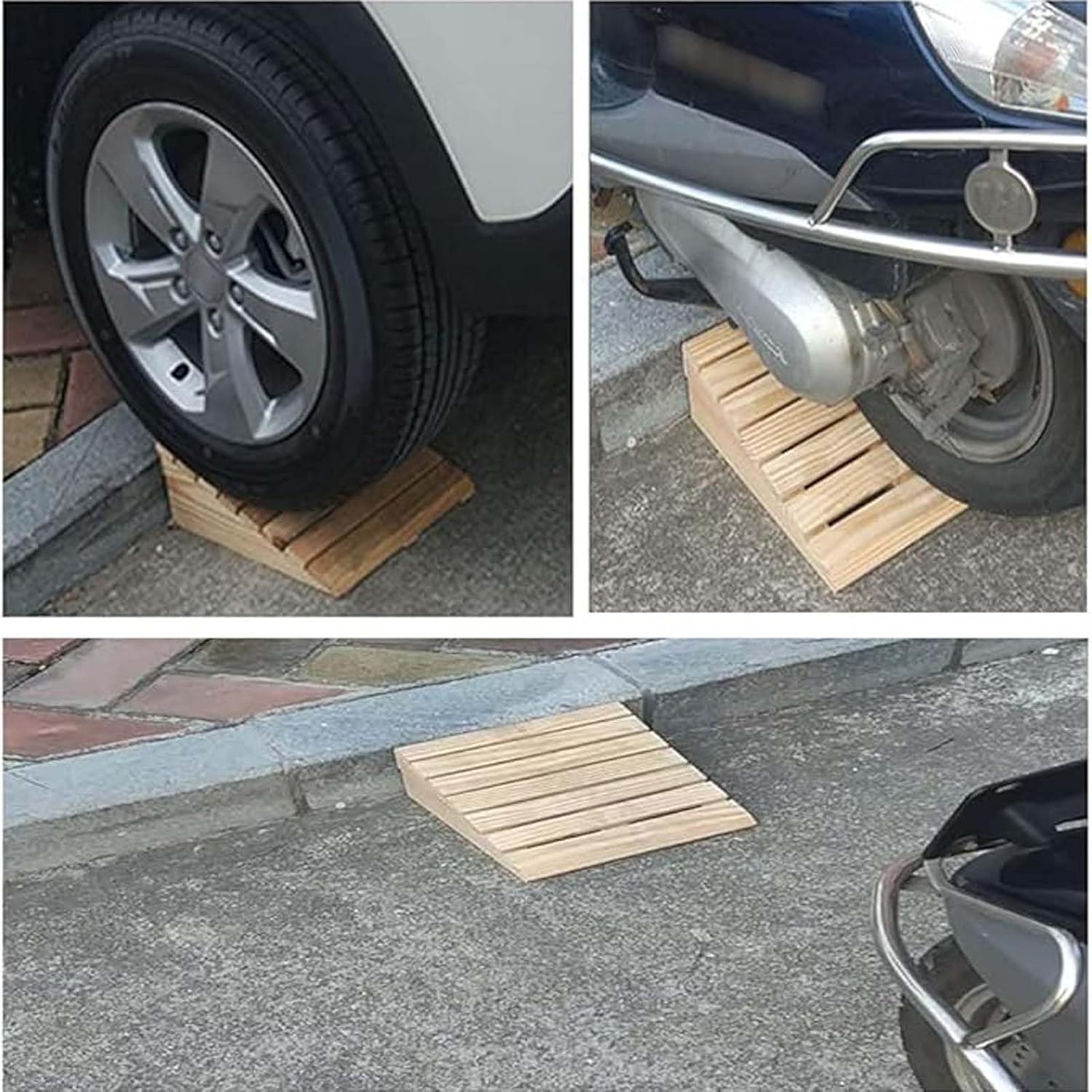 Rise Doorway Ramp 27.5x13x4in, Outdoor Curb Ramp, Portable Wooden Doorway Ramp, Portable Mobile Threshold Rise Ramps, Easily Carried, for Home/Garden Step/Sheds Doors