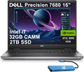 Dell Precision 7000 7680 Mobile Workstation Laptop (NVIDIA RTX 2000 Ada 8GB, 16' FHD+, Intel 20-Core i7-13850HX (> Ultra 9-185H), 32GB LPCAMM2 DDR5, 2TB SSD) Pro Max for Designer, IST HUB, Win 11 Pro