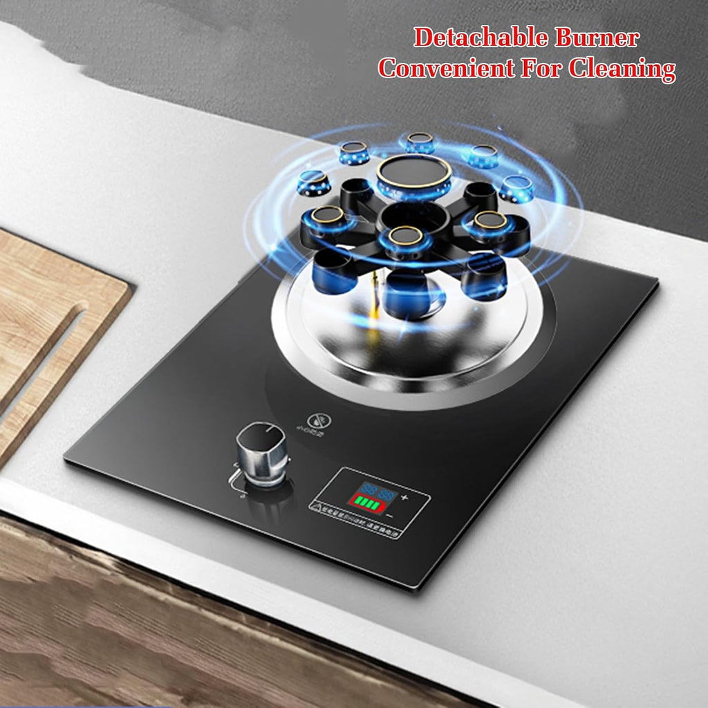 Gas Stove Single Burner,5.2KW Camping Gas Cooker,Gas/LP Gas Conversion Stove,with Accidental Flameout Protection Device,for Home Kitchen(LPG)