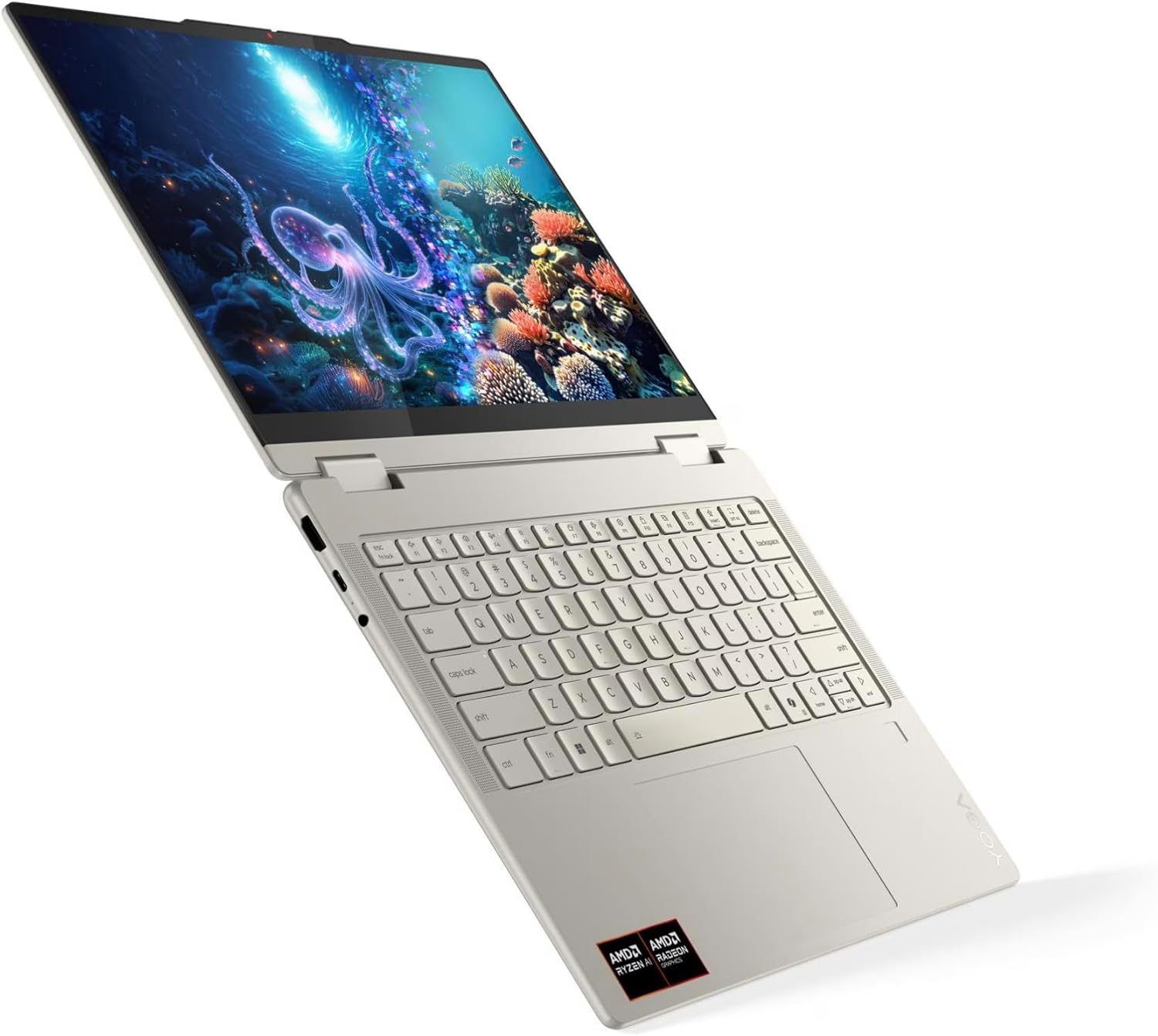 Lenovo Yoga 7 2-in-1 Laptop 14AKP10 - AMD Ryzen AI 5 340 Copilot PC - 14' WUXGA OLED Touch Display, 16GB Memory, 1TB SSD, Yoga Pen, Wi-Fi 7, FP Reader, and Win 11 Home 83JR0003US