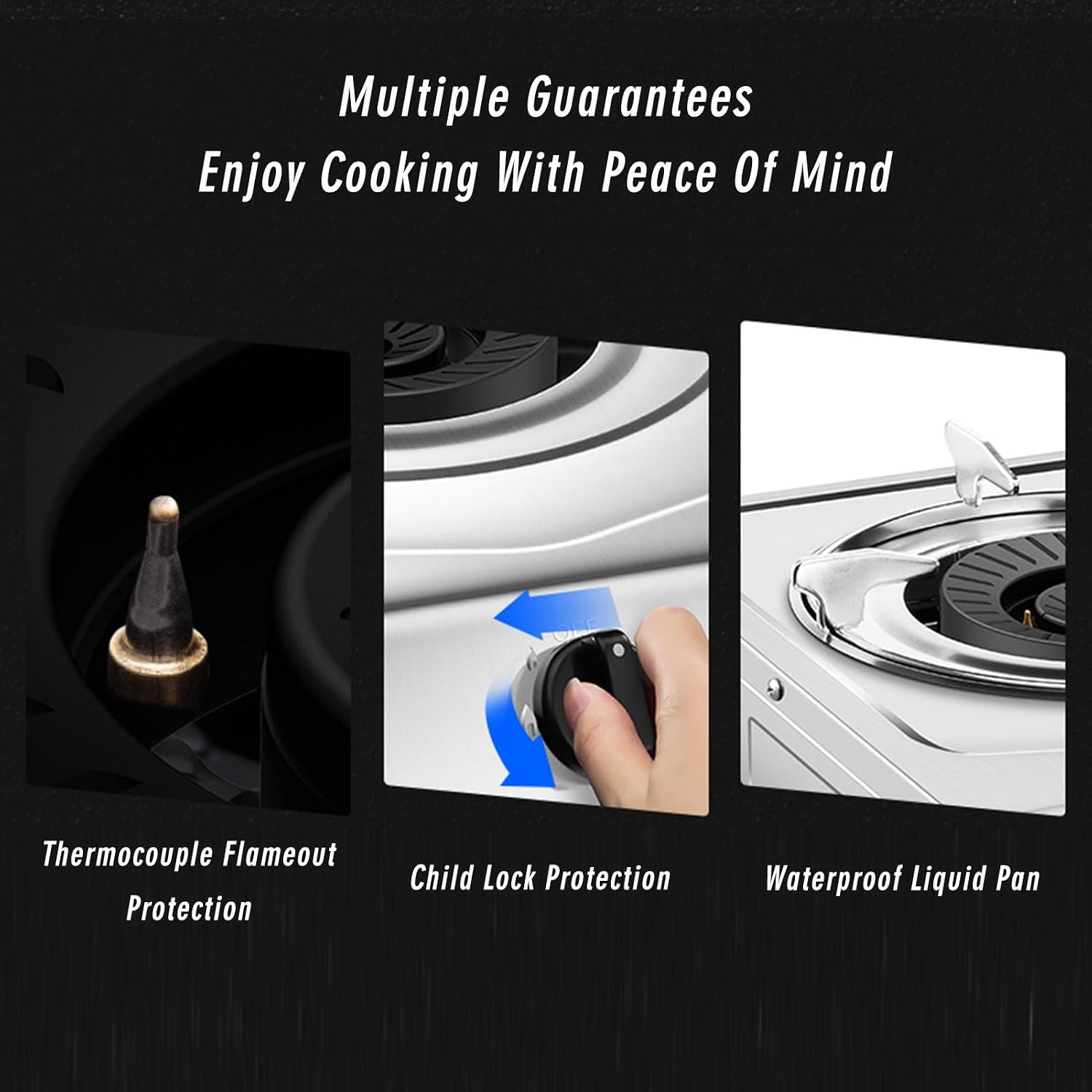 Portable Gas Stove,Cassette Stove,Max 15354BTU Single Burner Cassette Stove Piezo-Ceramic Ignition for Home Use Food Stalls and Canteens (Color : NG)