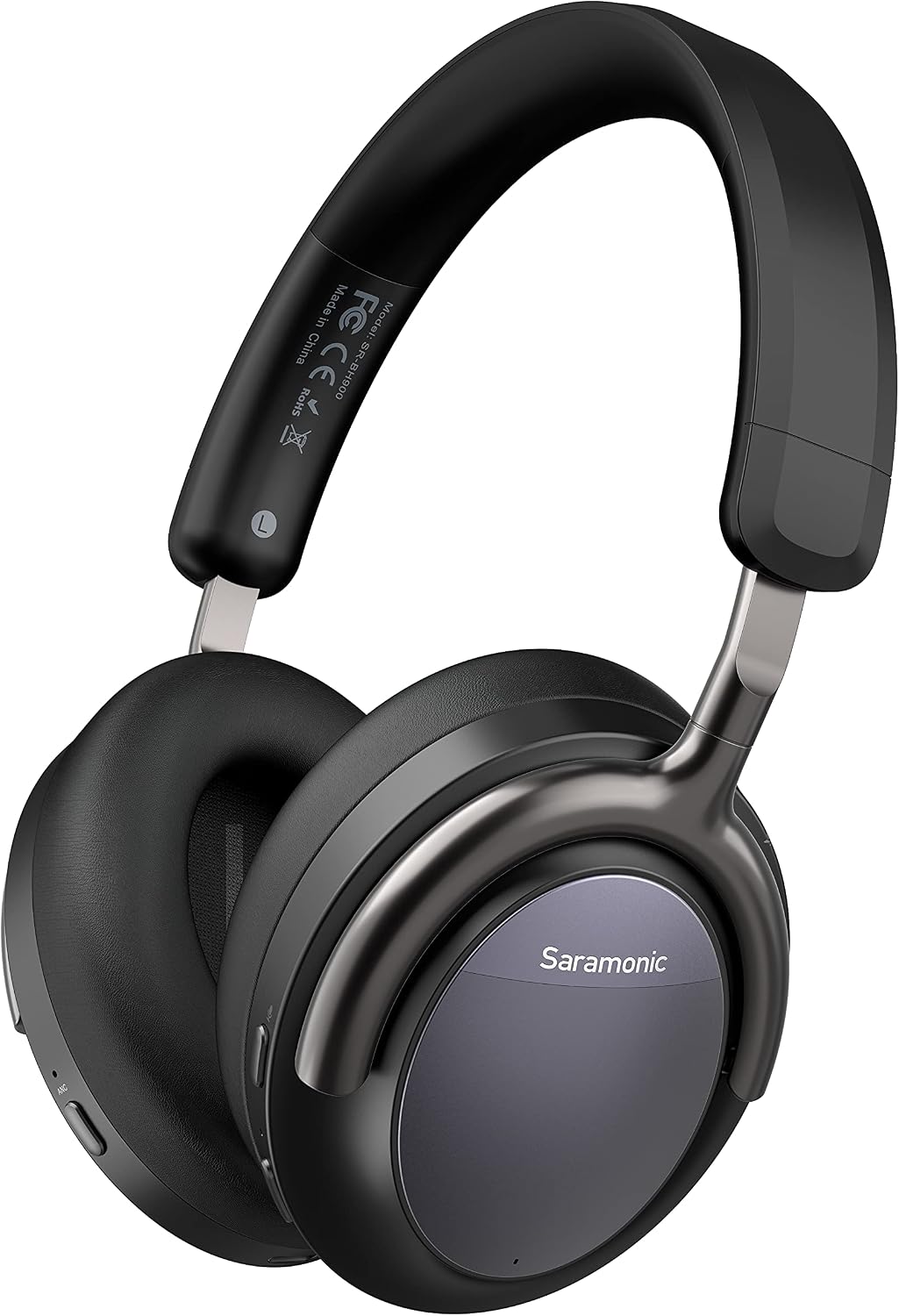 Saramonic SR-BH900 | Advanced Wireless Bluetooth 5.0 ANC and CVC 8.0 Noise-Cancelling Over-Ear Headphones with 40mm Drivers and Leather Earpads