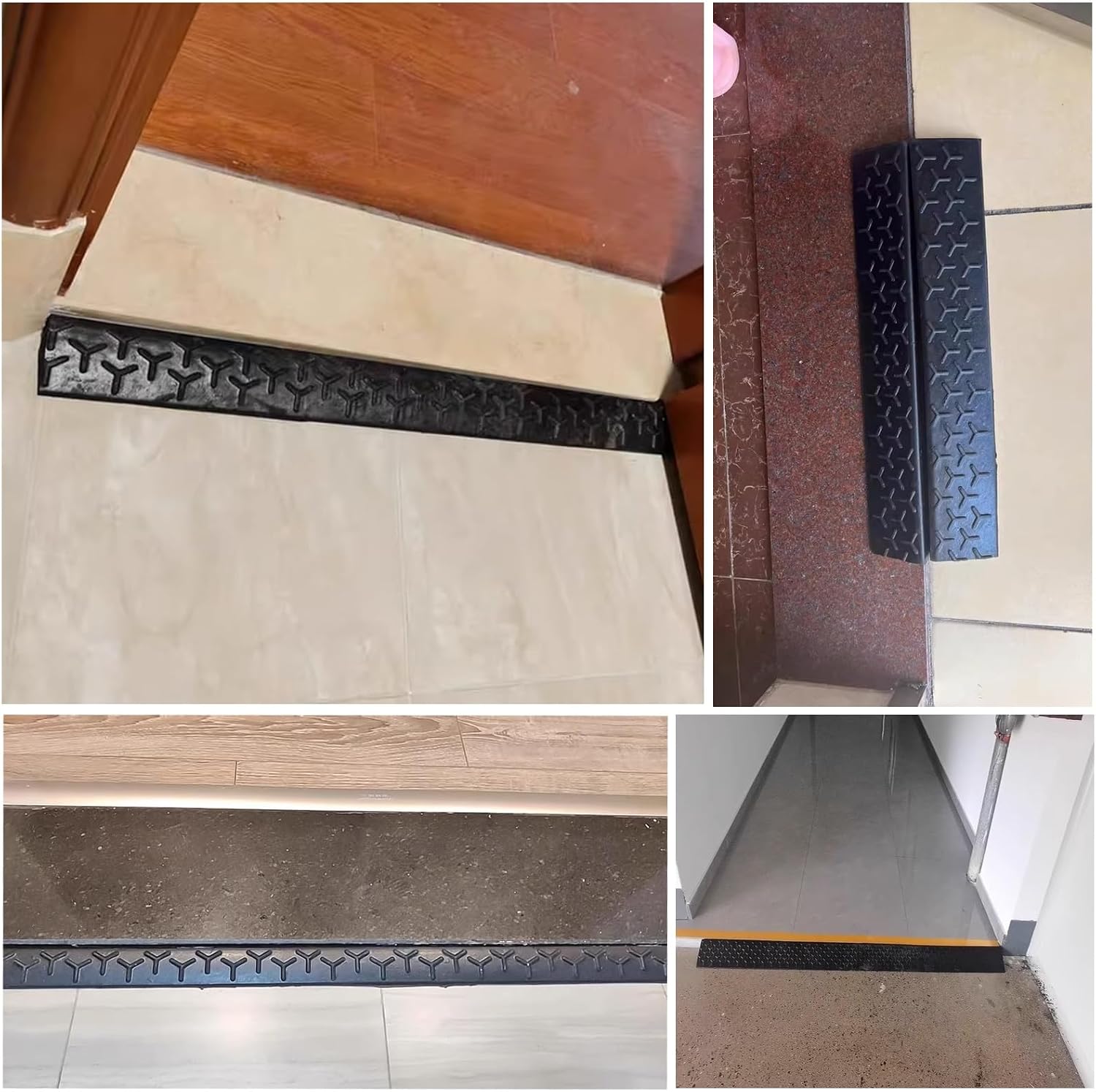 Rubber Curb Ramps Antislip Portable Rise Height Threshold Ramp with Stable Honeycomb Structure for Vehicle Truck(100 * 10 * 4cm/39 * 4 * 1.6in)