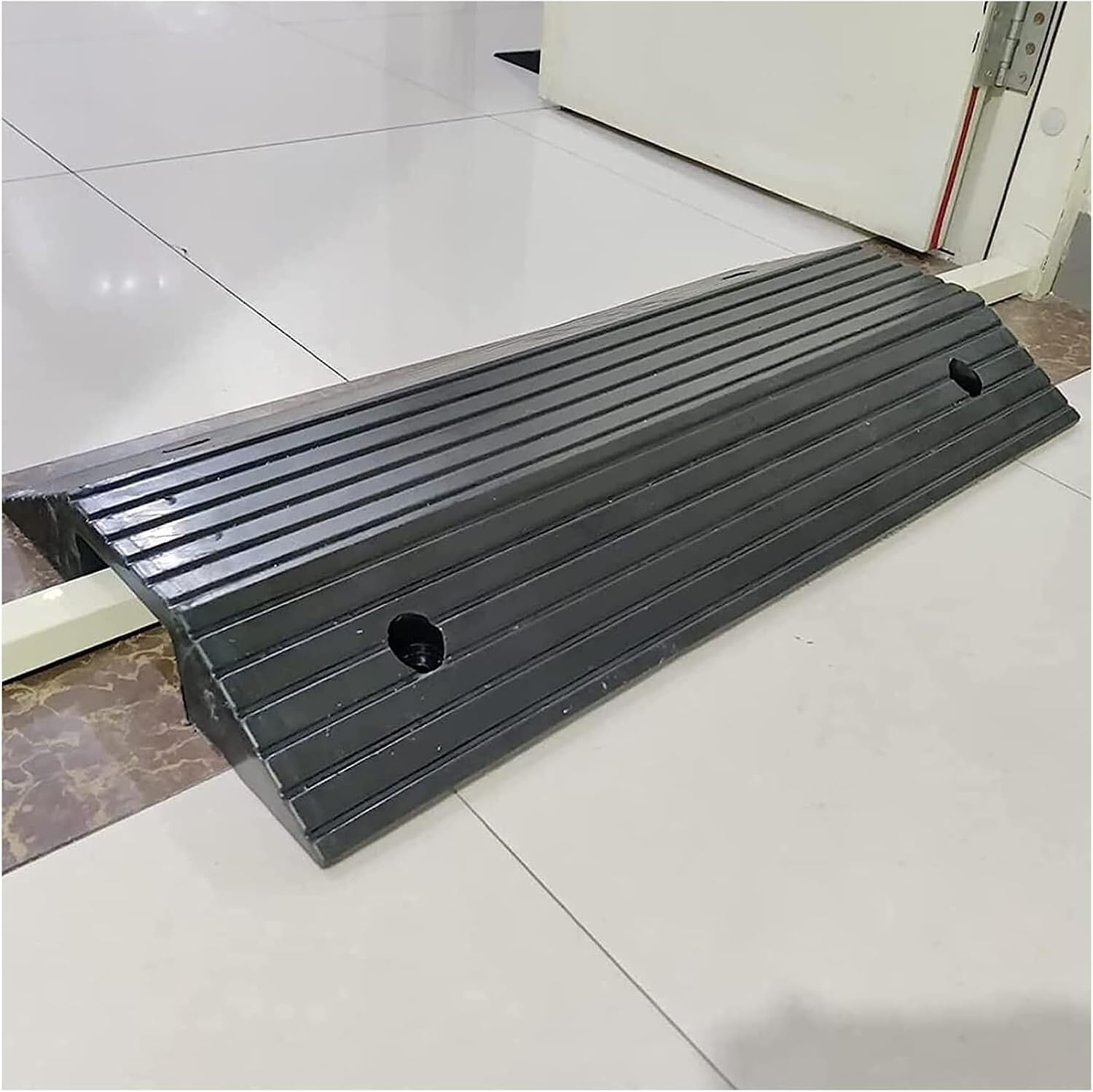 Wheelchair Ramp for Doors | Rubber Deck Threshold with Support Frame/Non-slip 2-3 Inch Ramp for Home/Supermarket/Factory/Warehouses/Schools