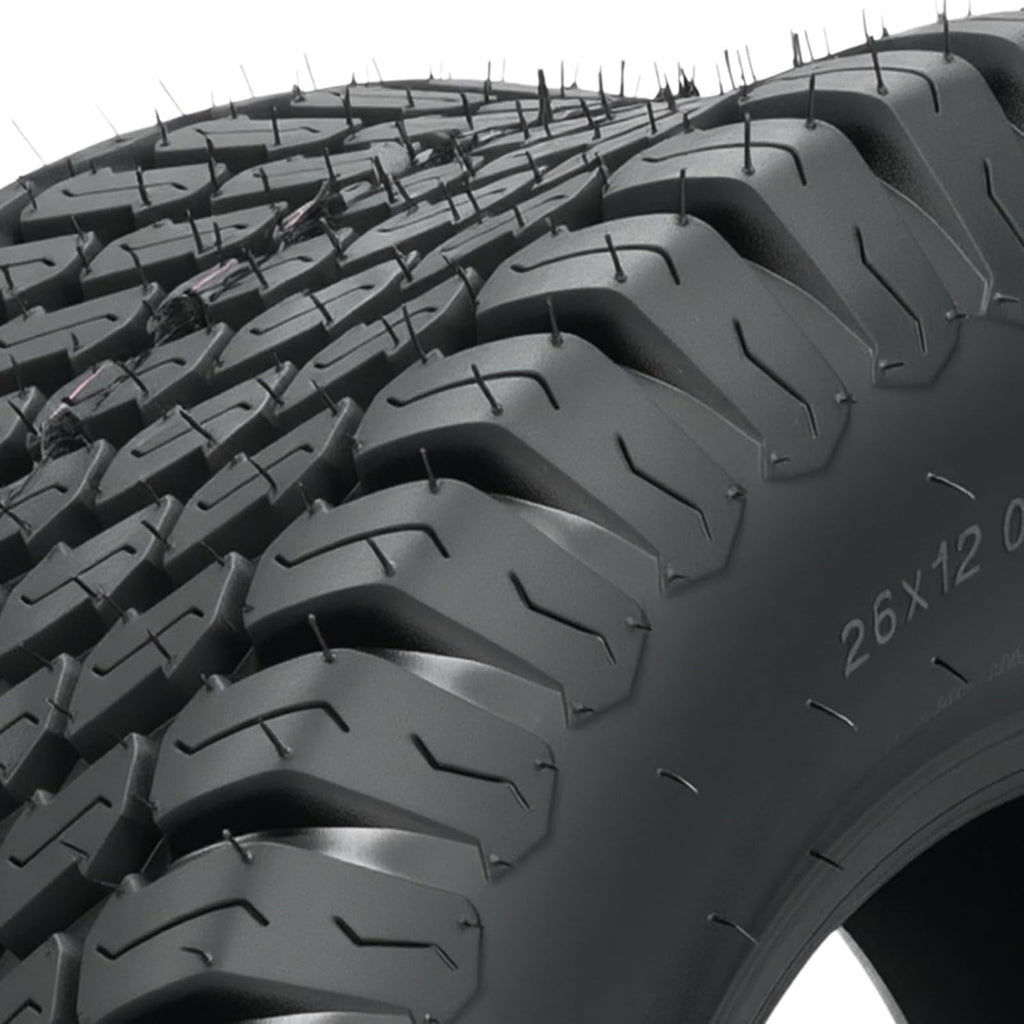 KAX 26x12-12 Lawn Mower Tires,26x12-12 Mud Tires for Off-Road, Golf Carts,4 Ply, 2Pcs,Tubeless Z-160
