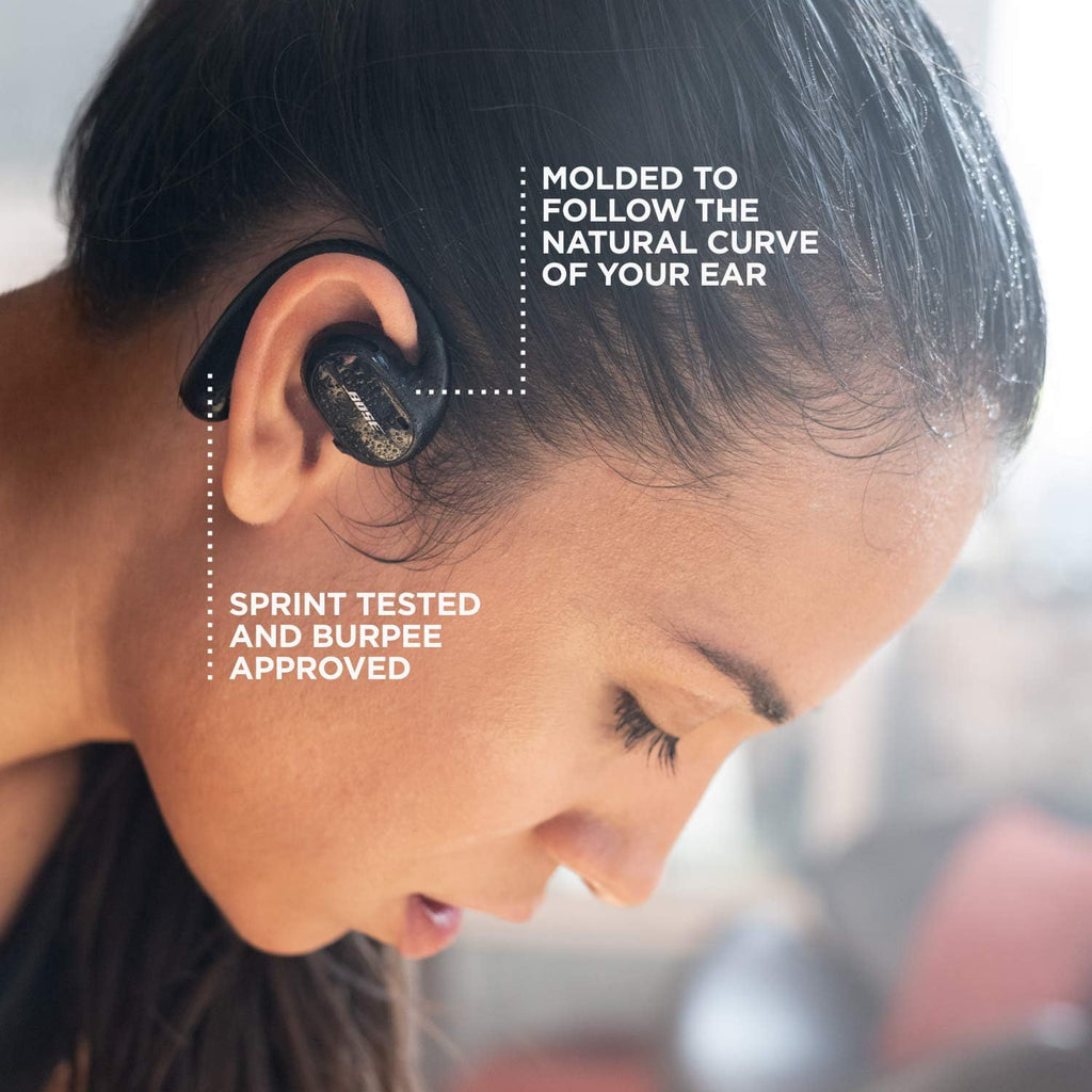 Bose Sport Open Earbuds — True Wireless Open Ear Headphones - Sweat Resistant for Running, Walking and Workouts, Black