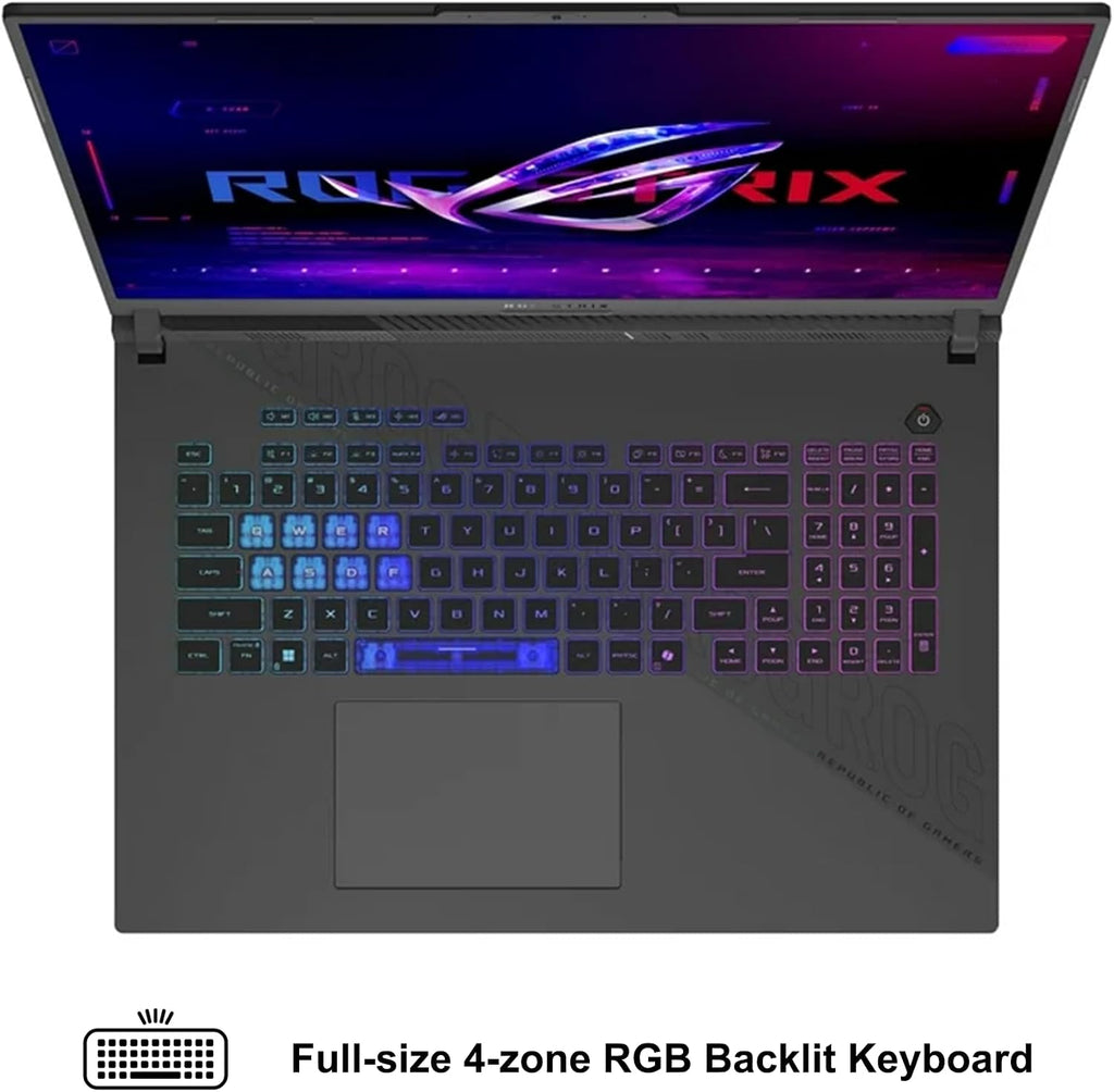 ASUS ROG Strix G18 G814 Gaming Laptop 18' 2.5k (2560x1600) 240Hz (100% DCI-P3, 3ms) AMD 16-core Ryzen 9 9955HX (>i9-14900HX) 64GB DDR5 4TB SSD GeForce RTX 5070 RGB Backlit WiFi6E Win11 ICP Hub