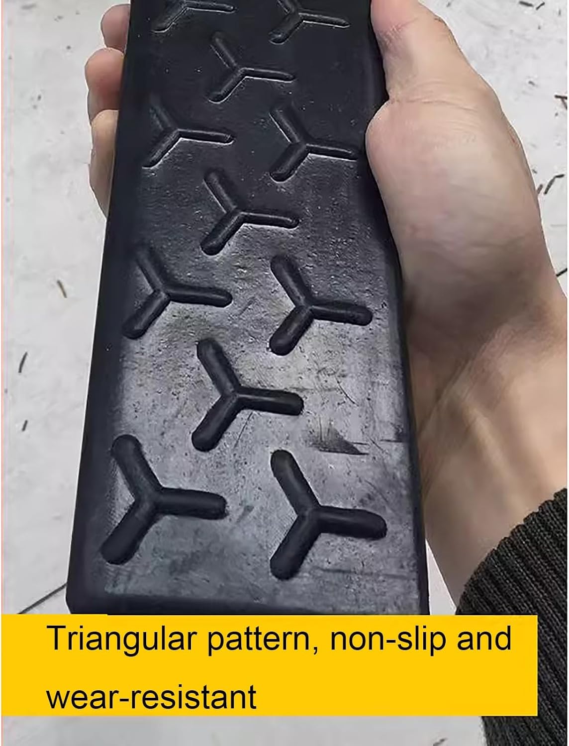 Solid Rubber Ramp Portable Curb Step Pad, Ramps Pad, Threshold Ramp Suitable for Wheelchair, Bicycle, Scooter, etc.(100 * 4 * 9cm/39.3 * 1.5 * 3.5in)
