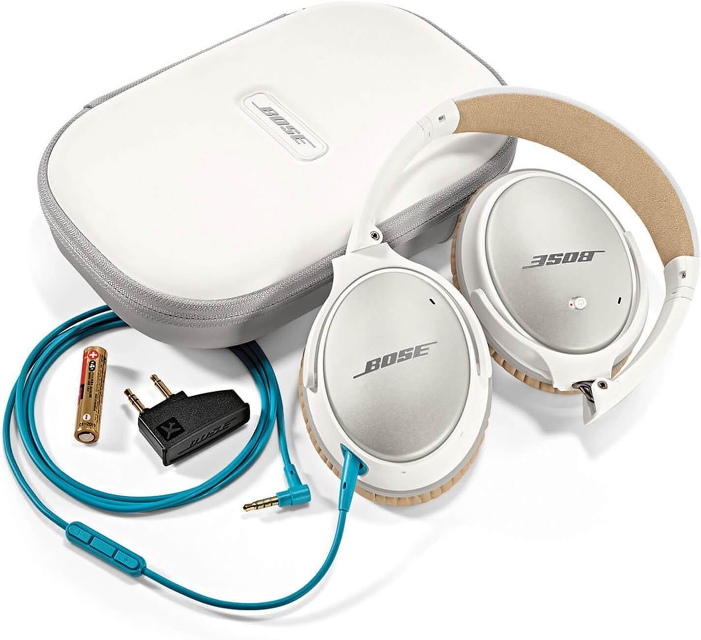 Bose QuietComfort 25 Acoustic Noise Cancelling Headphones for Samsung and Android Devices, White (Wired, 3.5mm)