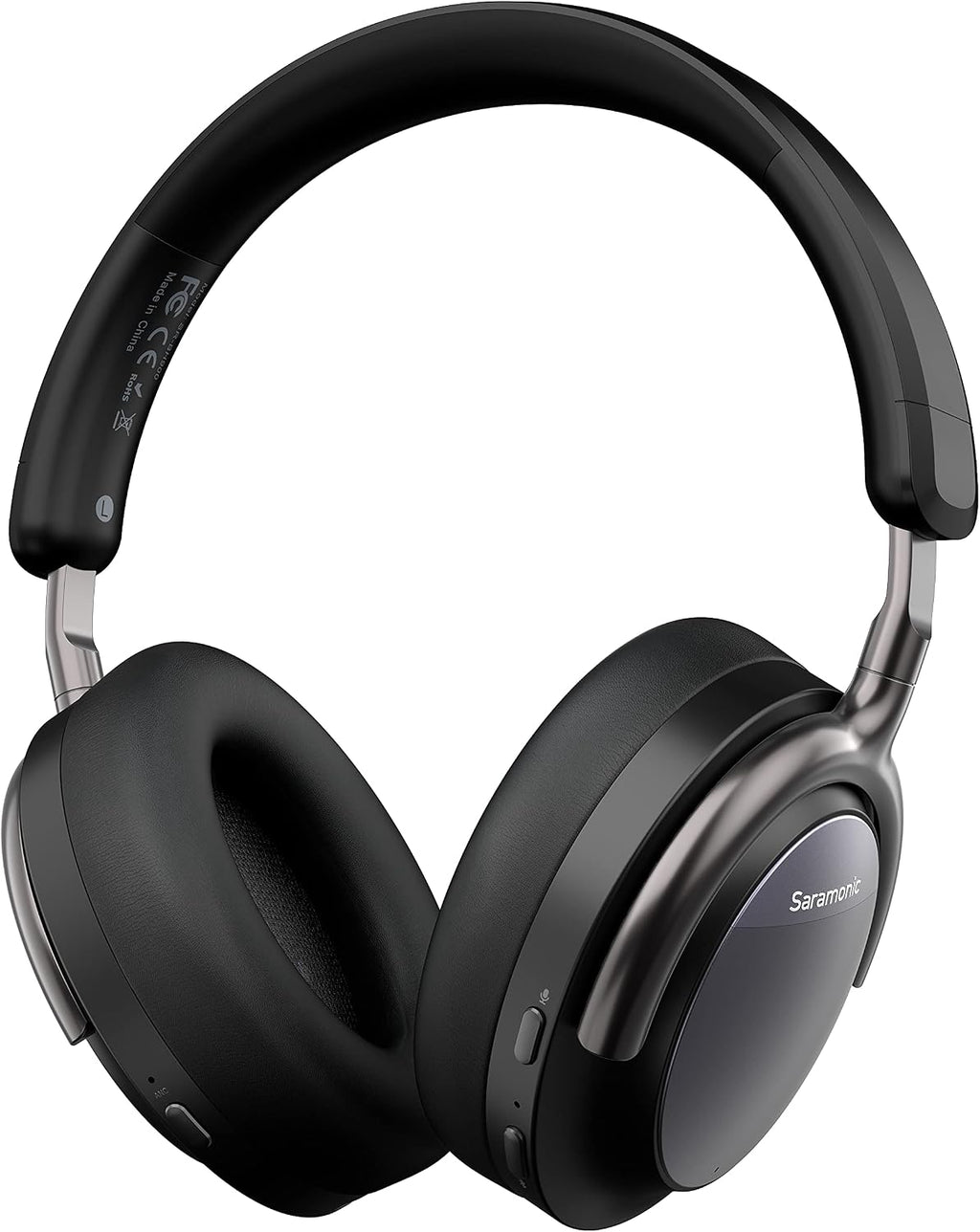 Saramonic SR-BH900 | Advanced Wireless Bluetooth 5.0 ANC and CVC 8.0 Noise-Cancelling Over-Ear Headphones with 40mm Drivers and Leather Earpads