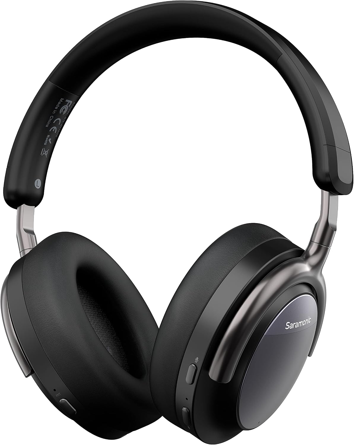 Saramonic SR-BH900 | Advanced Wireless Bluetooth 5.0 ANC and CVC 8.0 Noise-Cancelling Over-Ear Headphones with 40mm Drivers and Leather Earpads