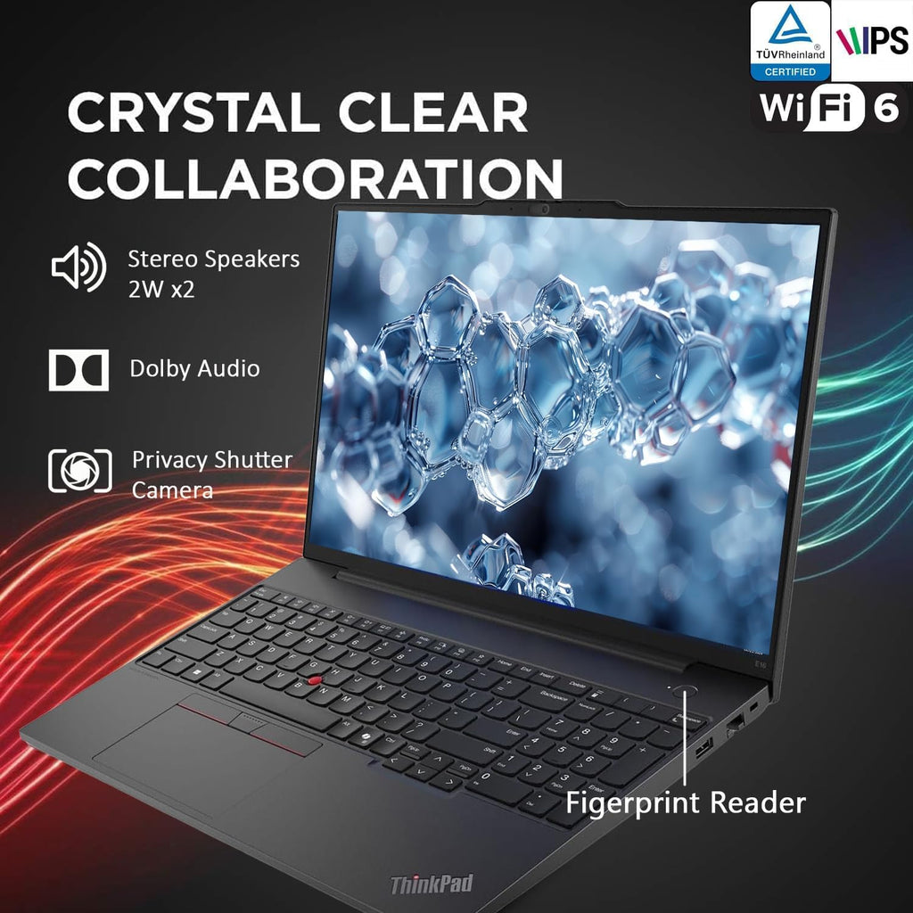 Lenovo 2026 Newly Released 16' WUXGA Thinkpad E16 Business Workstation Laptop, Intel Core Ultra 5 125U(Outperforms i7-1335U), 16GB RAM, 1TB PCIE, Backlit Keyboard, Fingerprint Reader, Windows 11 Pro